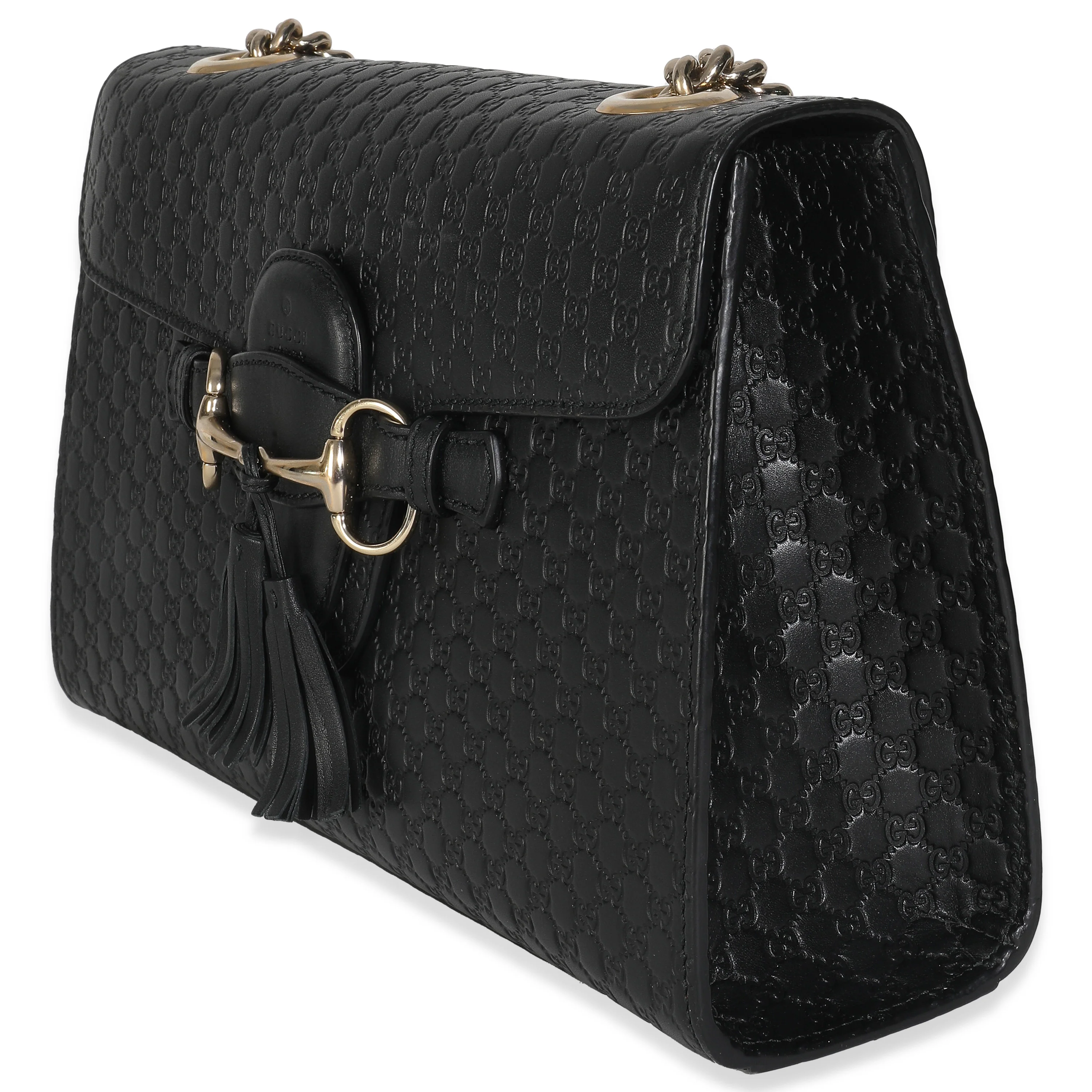 Black Microguccissima Medium Emily Chain Bag - Image 2