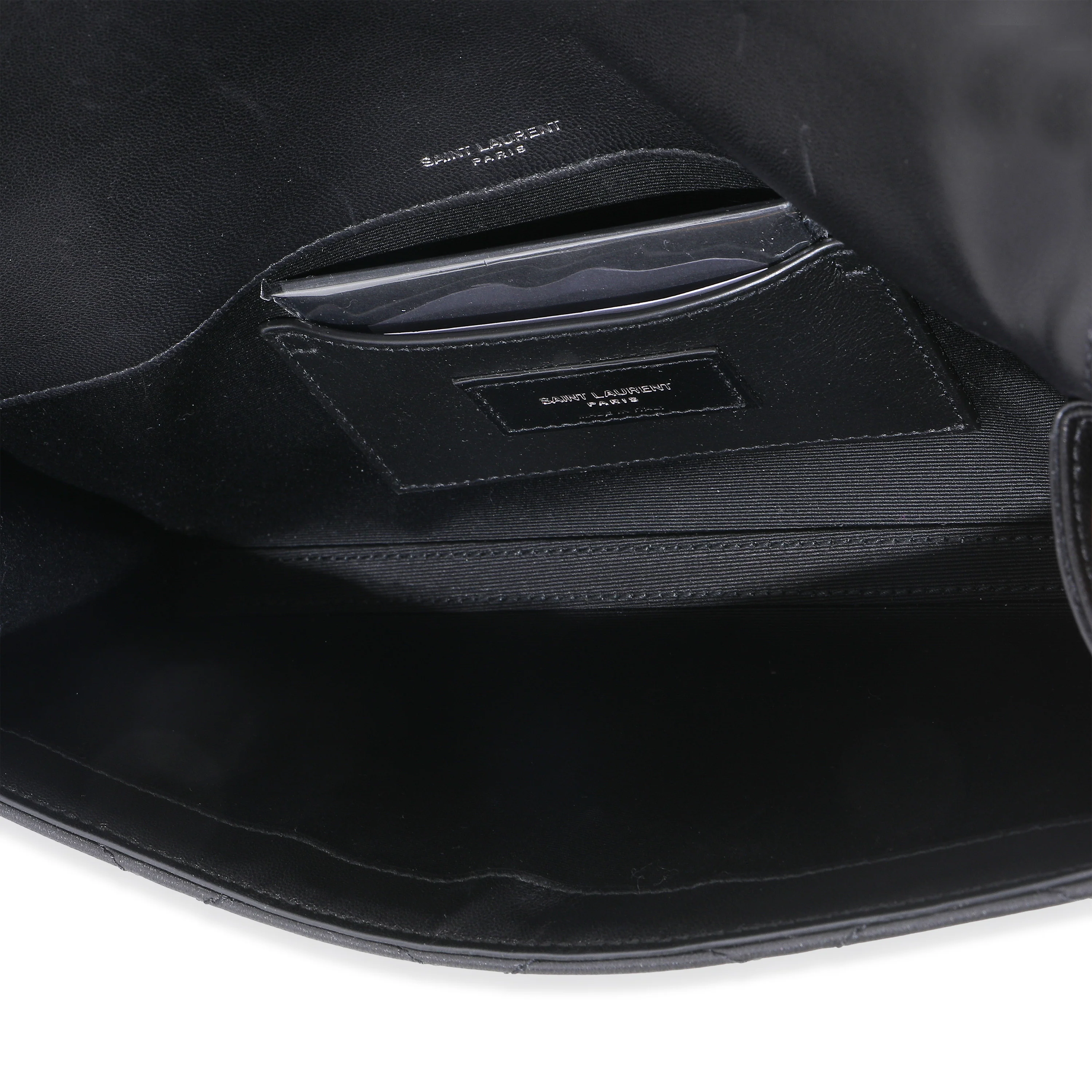 Black Lambskin Quilted Kate Clutch - Image 8