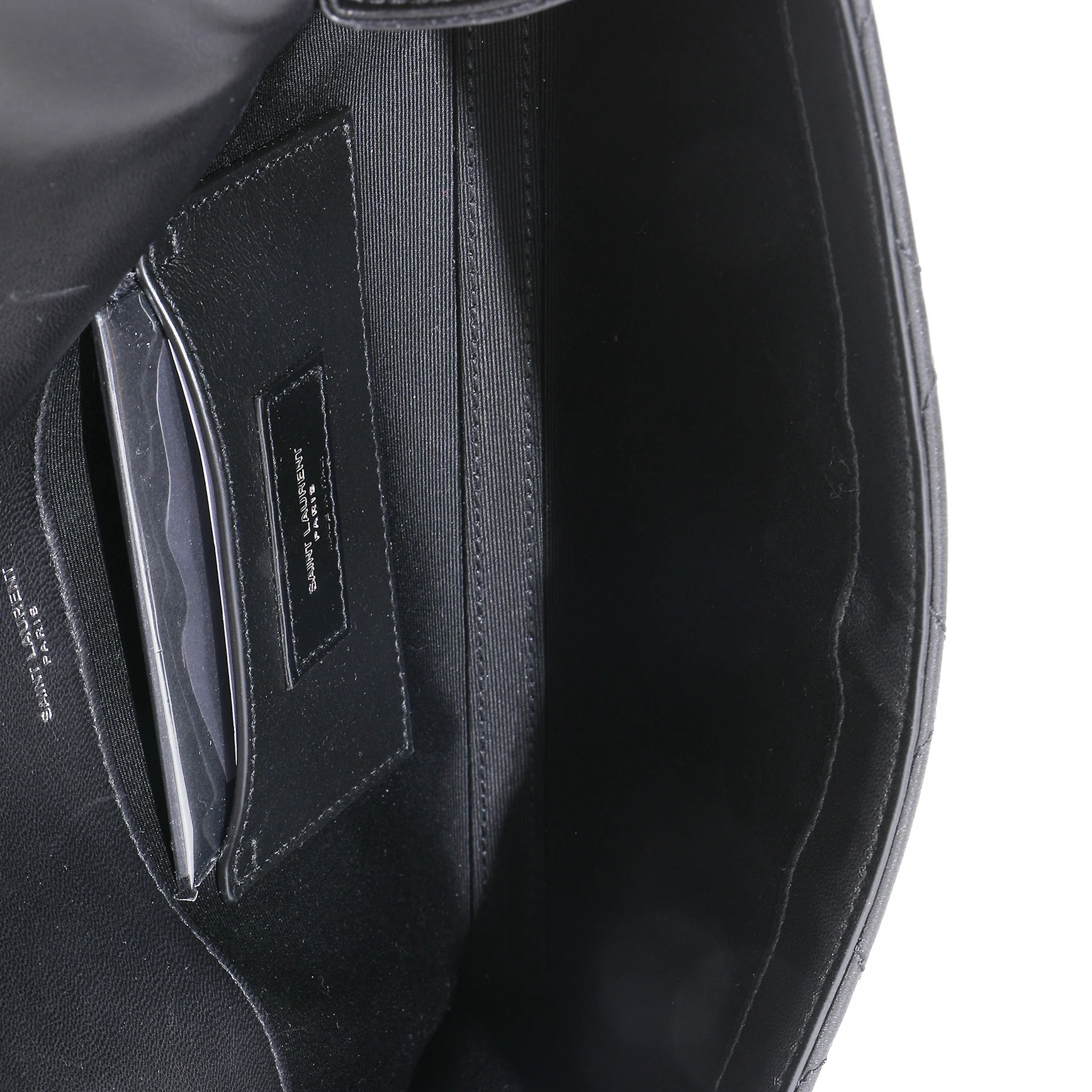 Black Lambskin Quilted Kate Clutch - Image 9