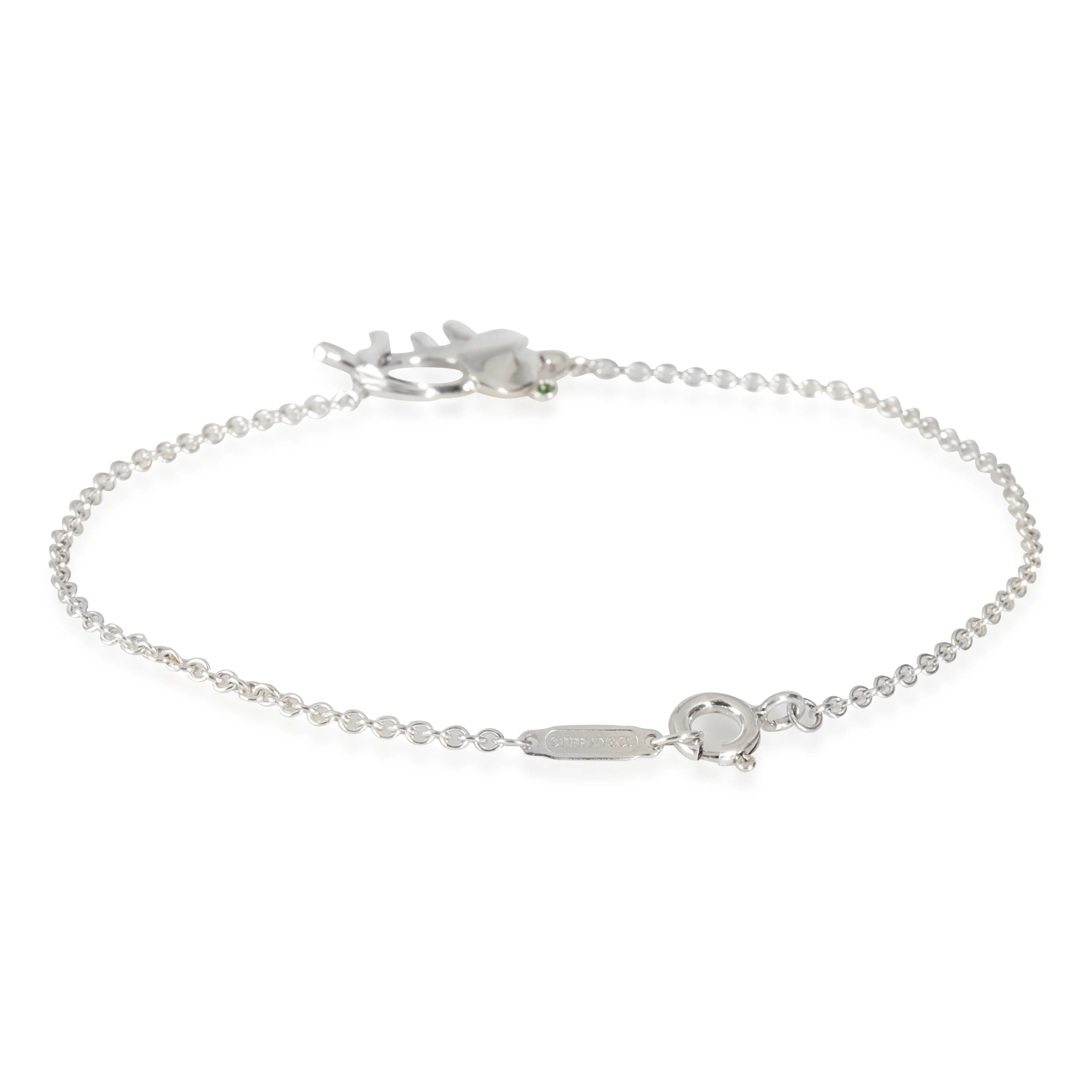 Sterling Silver Tsavorite Save The Wild Elephant Bracelet - Image 3