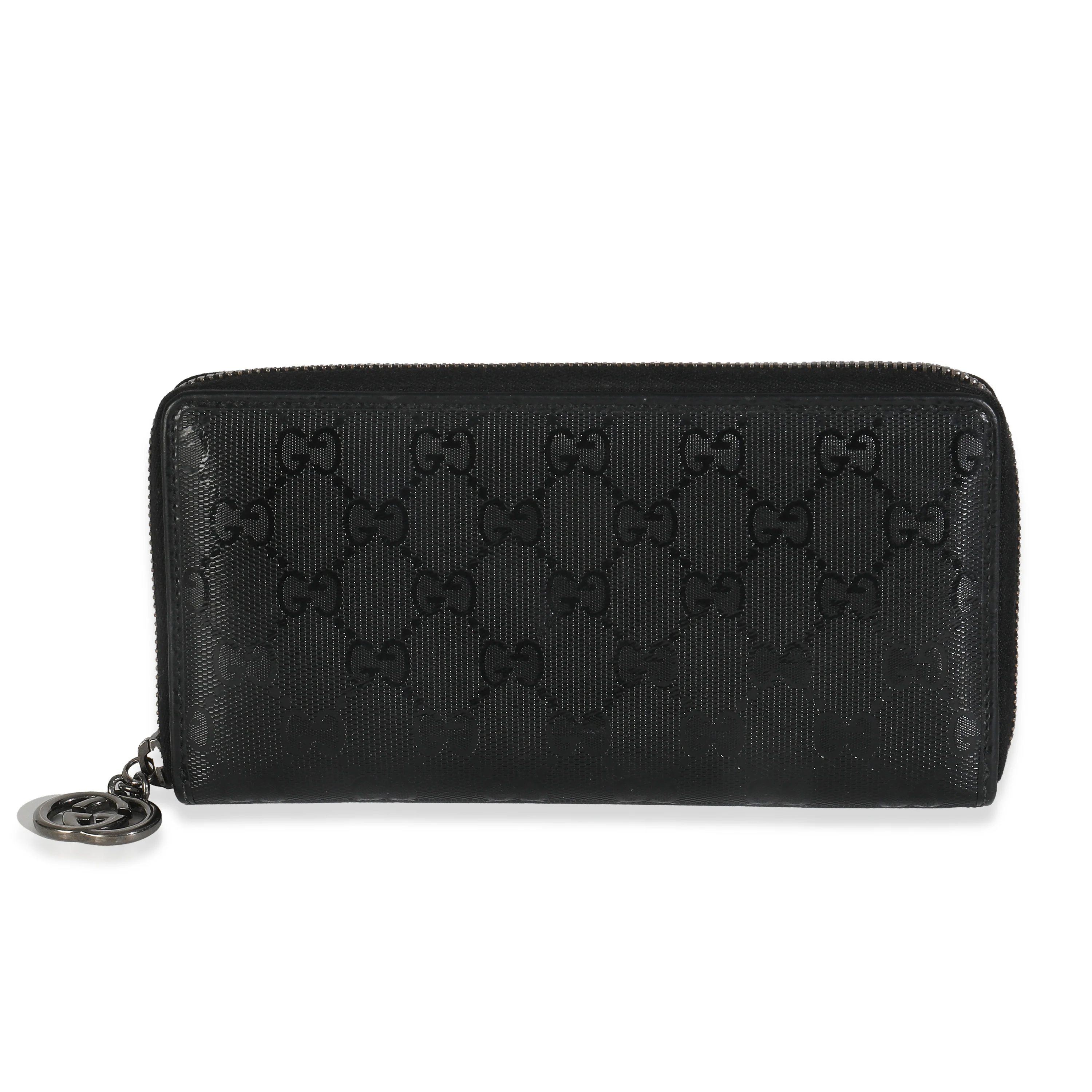 Black Imprime Monogram GG Pierce Zip Around Wallet