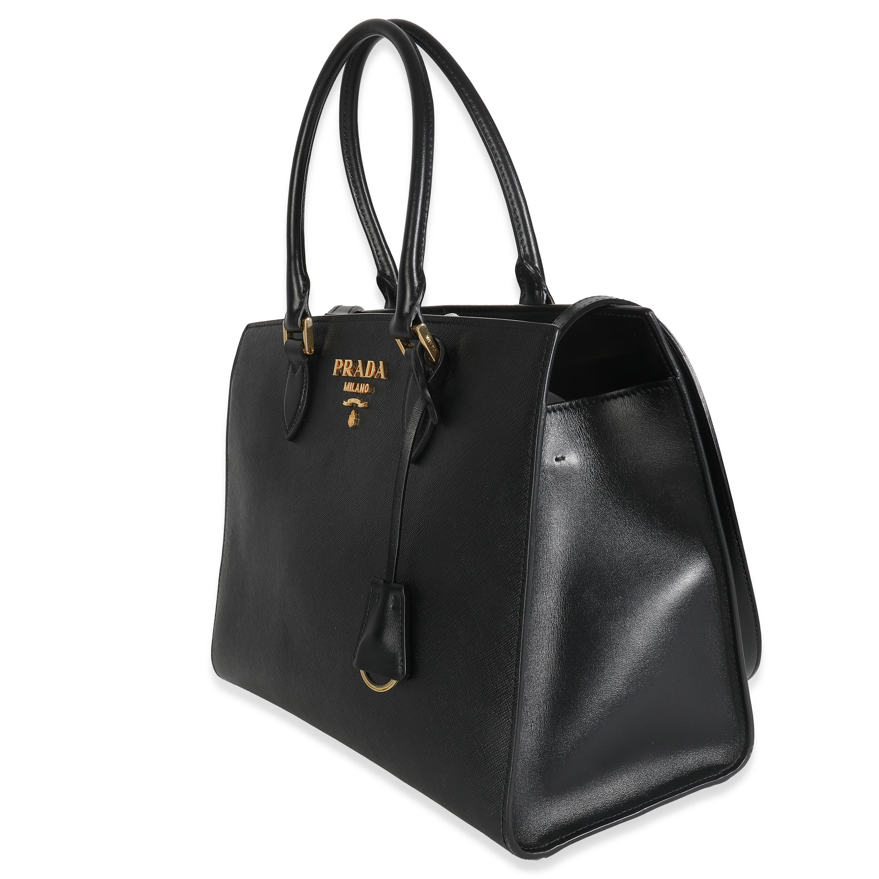 Black Saffiano Soft Calfskin Medium Tote - Image 2