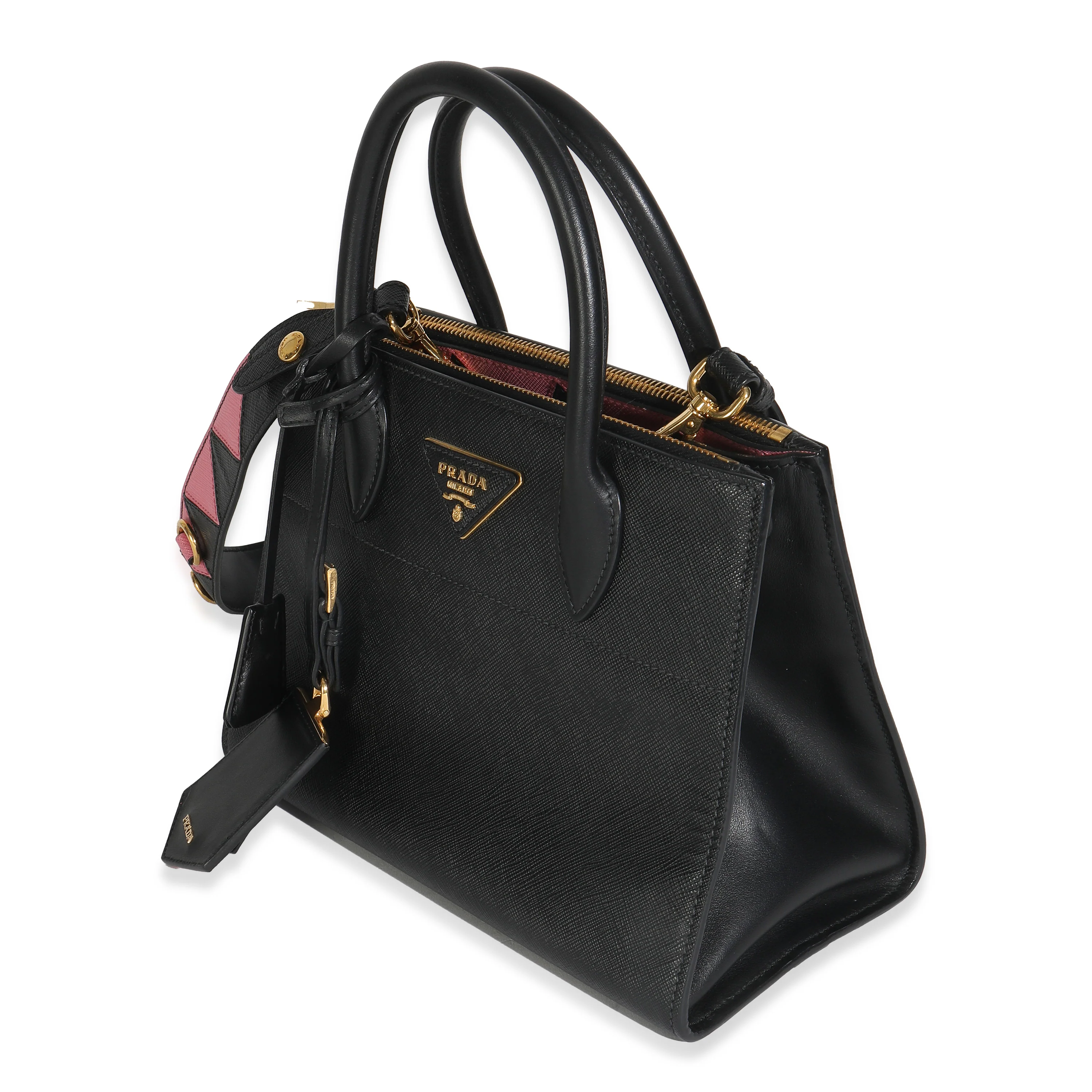 Black Saffiano City Calfskin Greche Paradigme Bag - Image 2