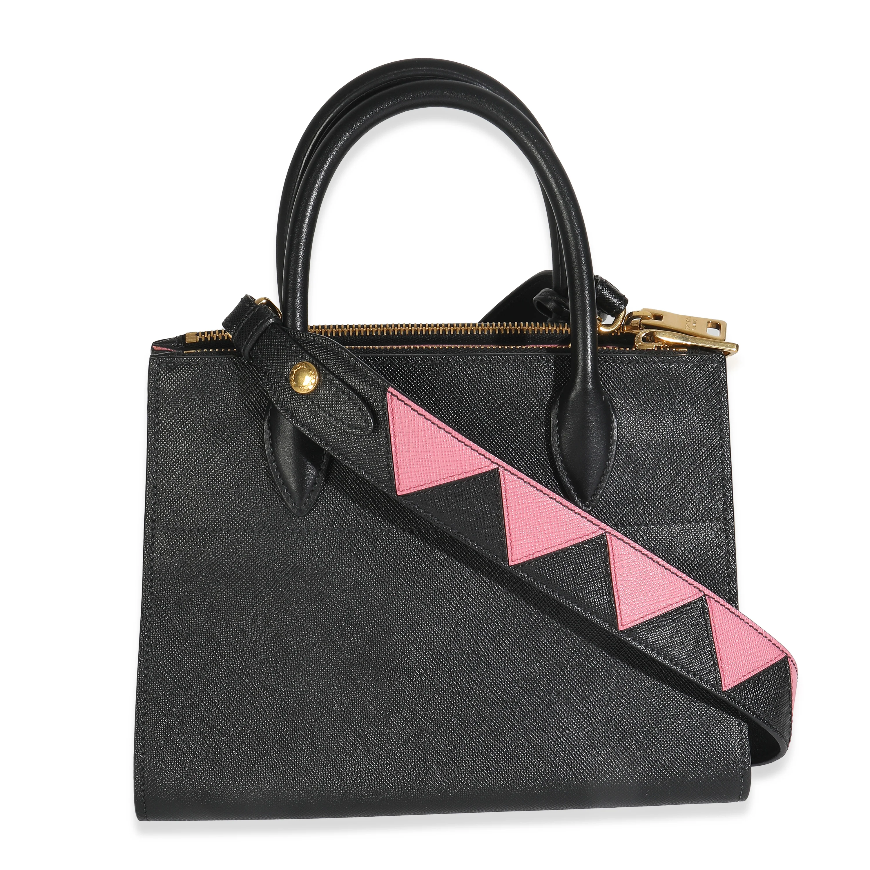 Black Saffiano City Calfskin Greche Paradigme Bag - Image 4