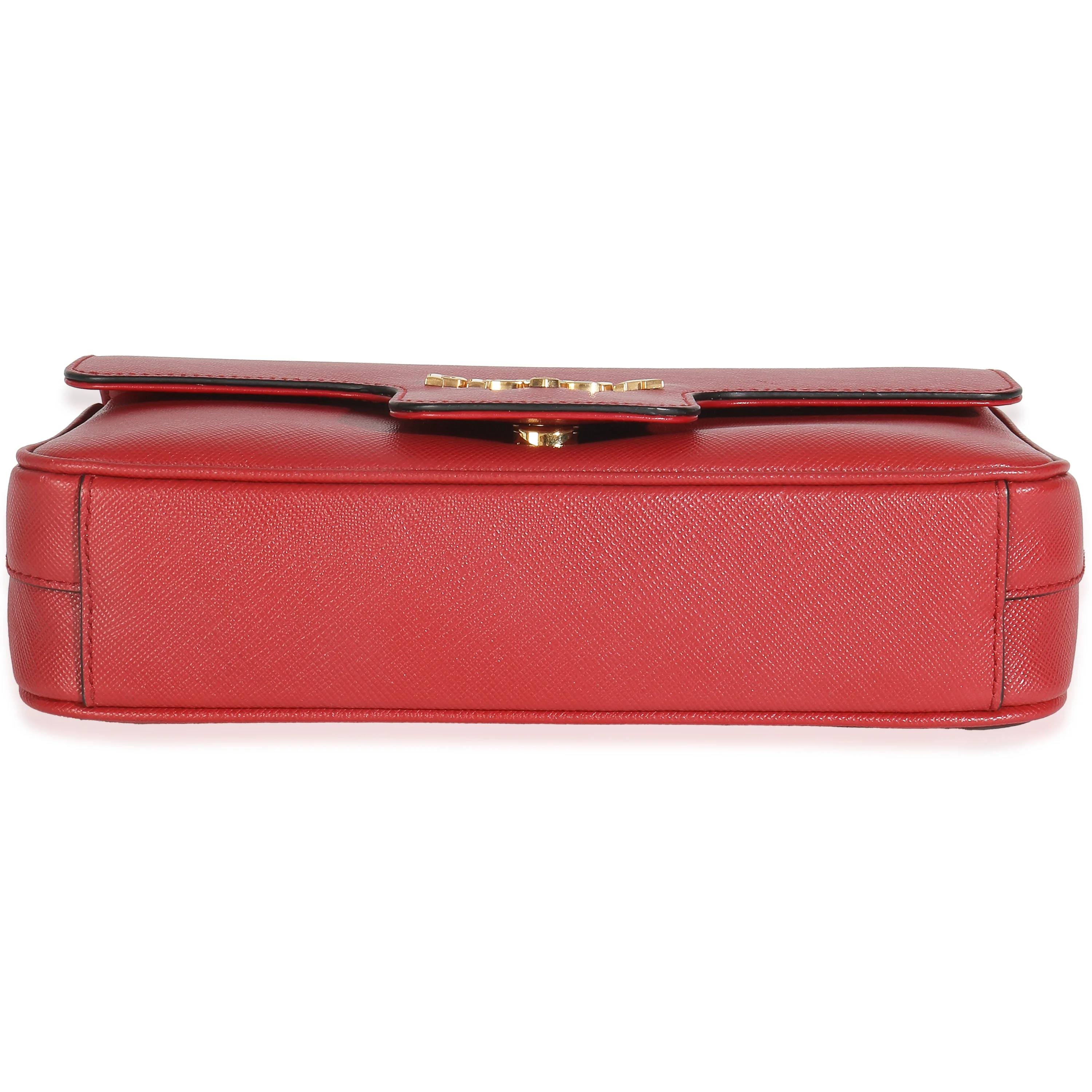 Red Saffiano Pattina Flap Bag - Image 5