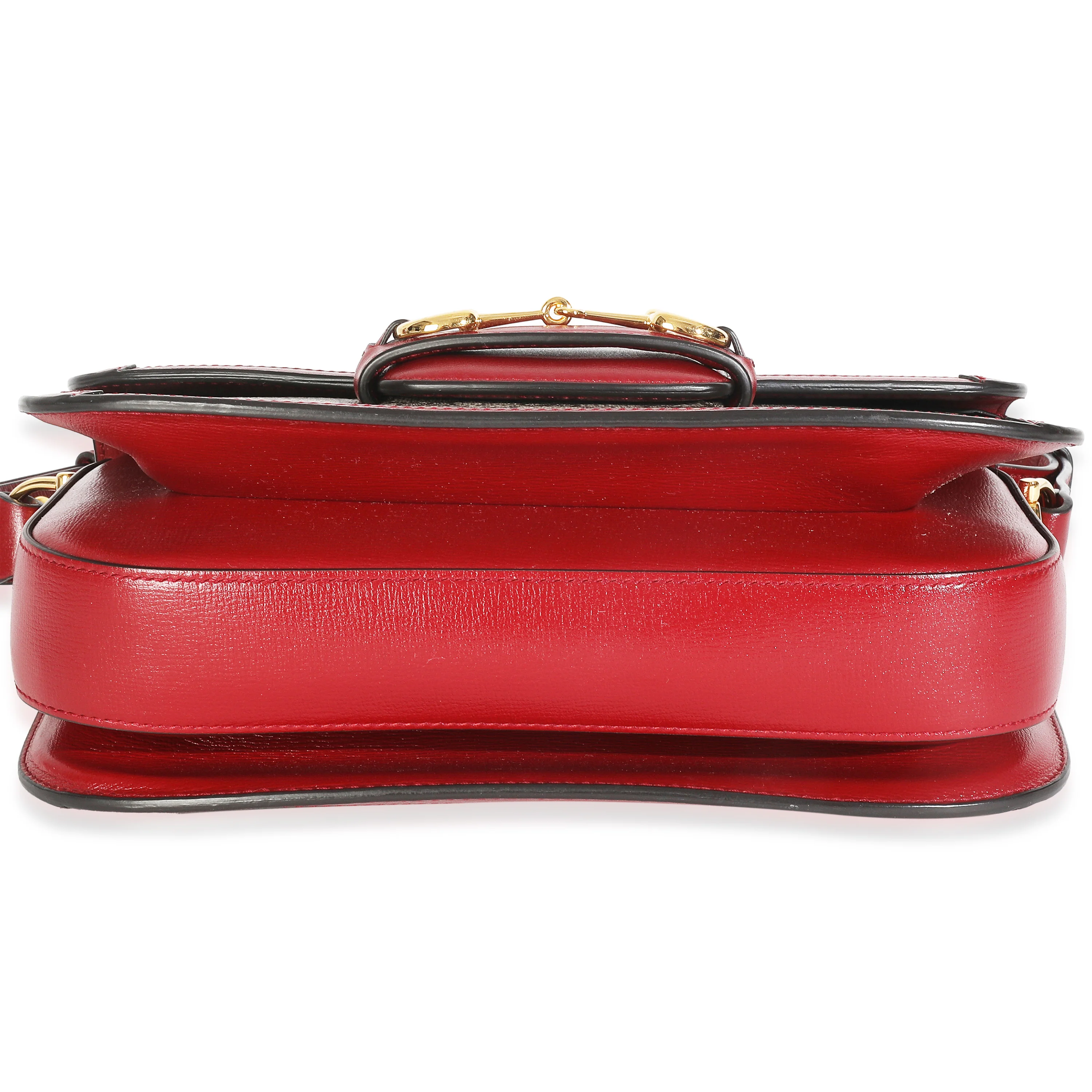 Cherry Red Beige GG Supreme Azalea Calfskin Horsebit 1955 Shoulder Bag - Image 7