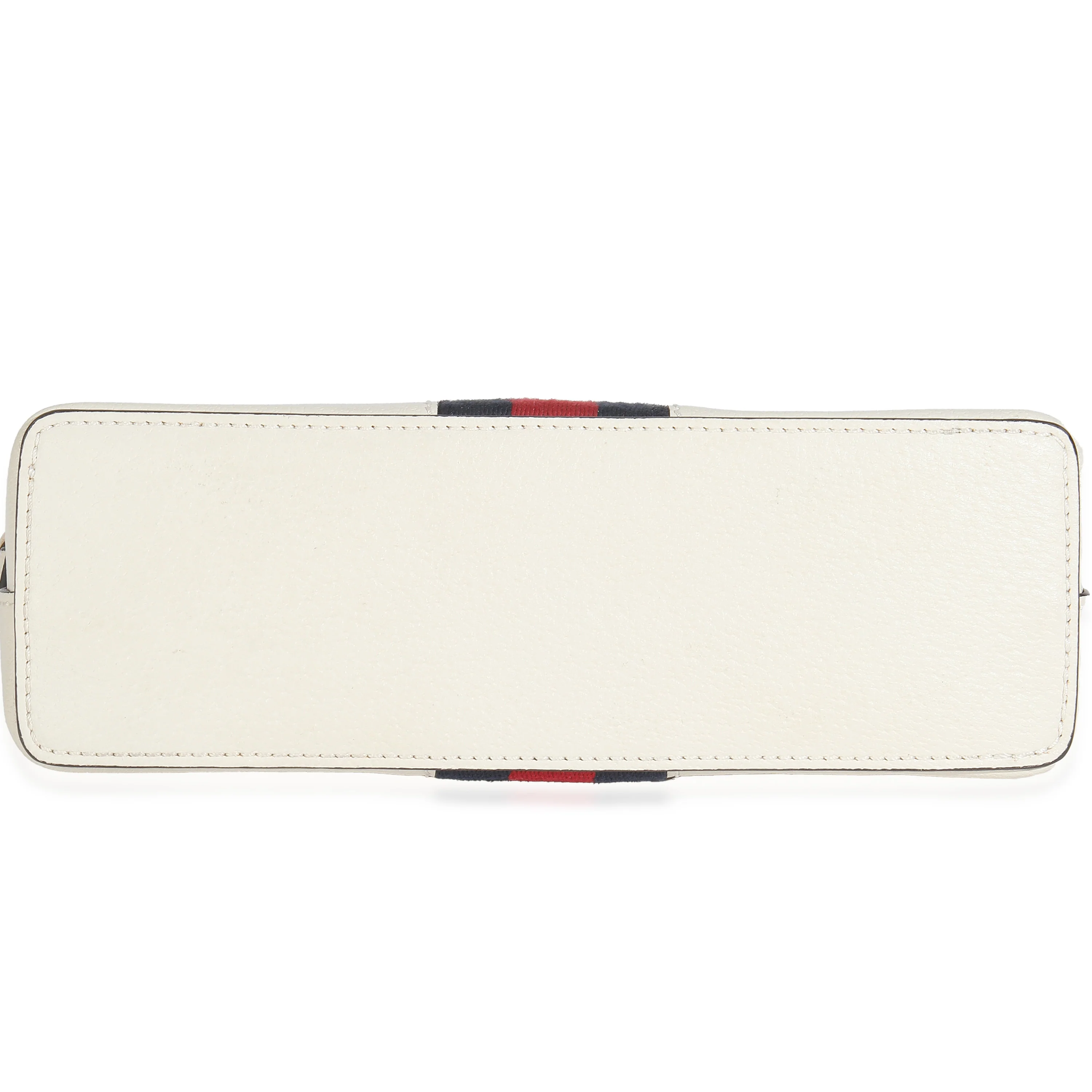Mystic White Textured Dollar Calfskin Web Small Ophidia Dome Bag - Image 5