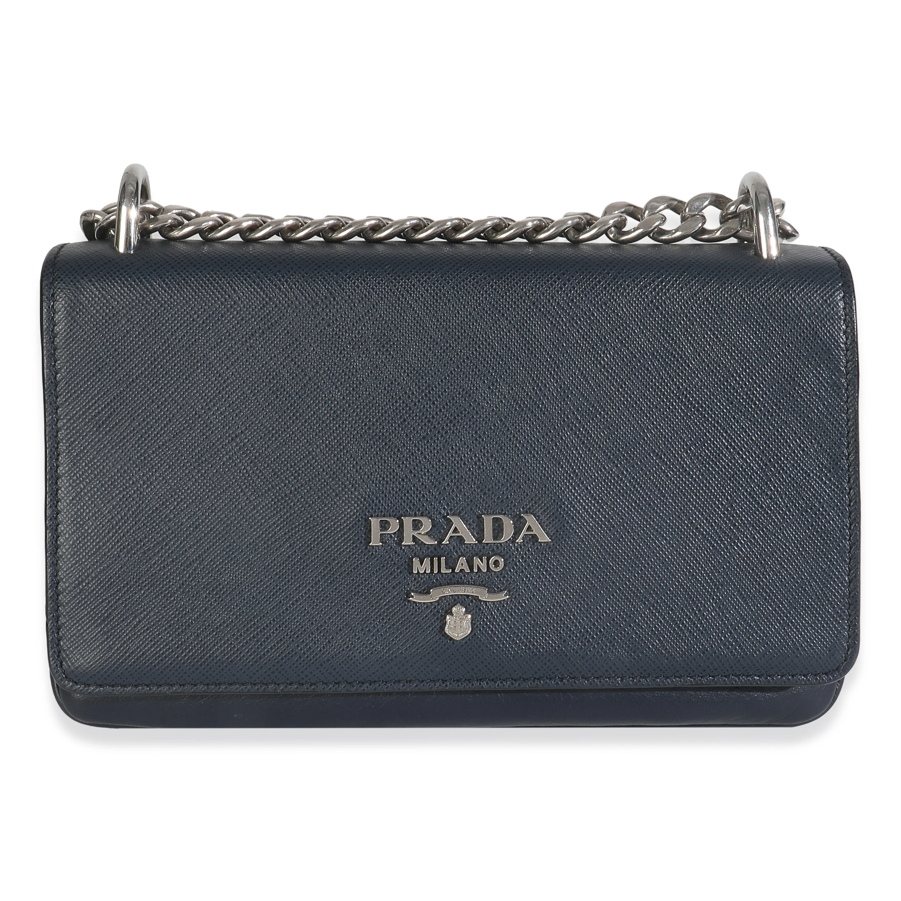 Bluette Saffiano Chain Shoulder Bag