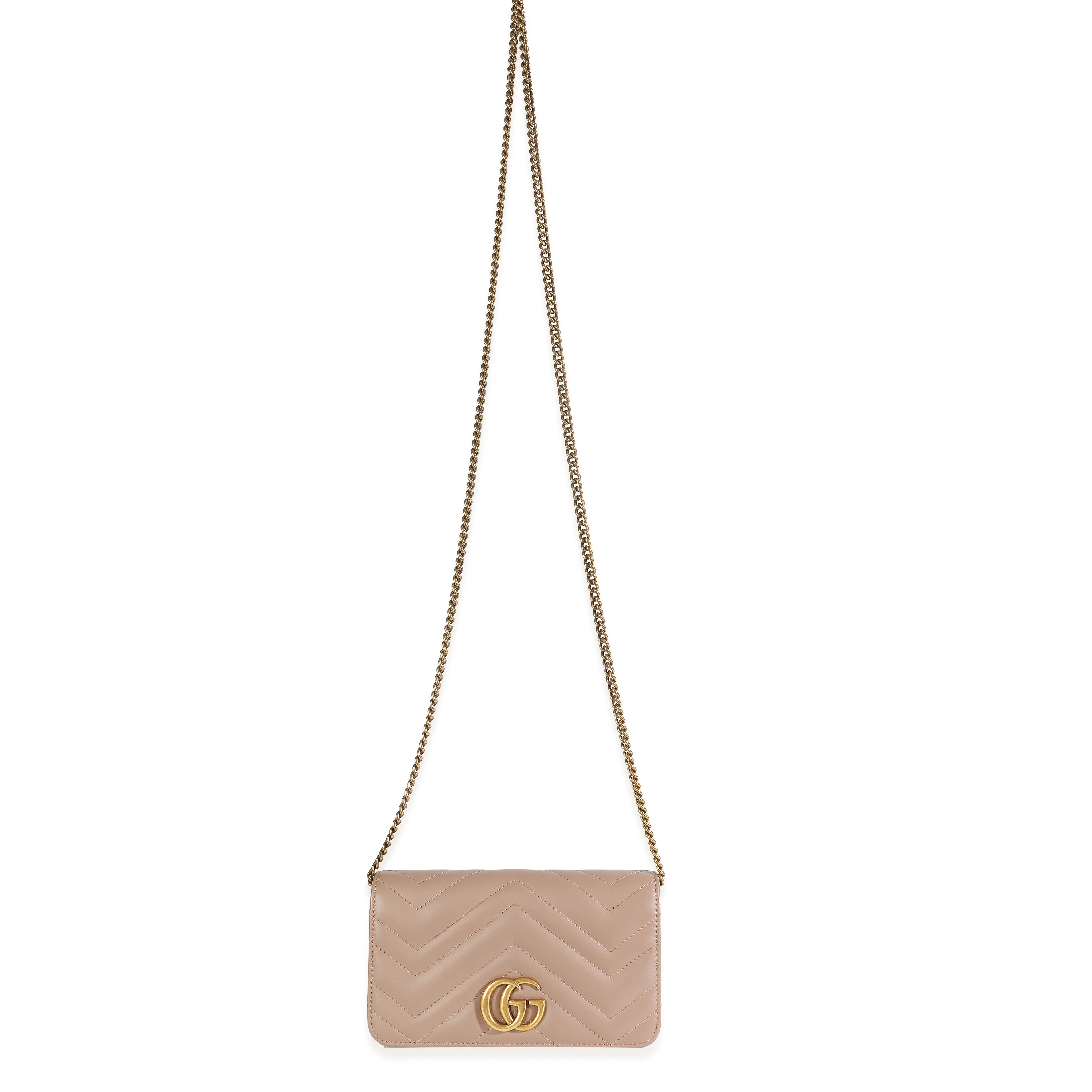 Porcelain Rose Matelasse Calfskin GG Marmont Mini Bag - Image 8