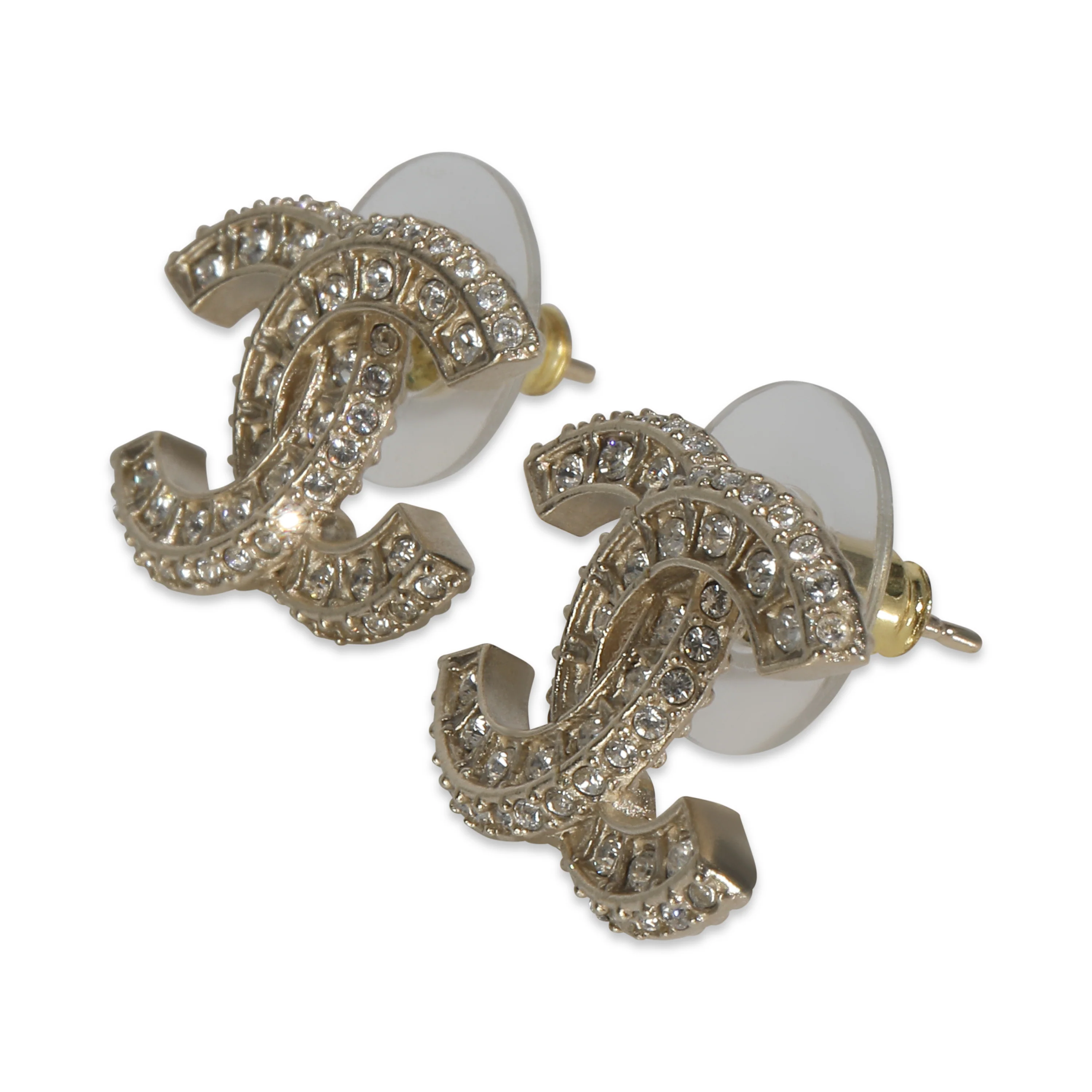 Gold-Plated  2024 Strass CC Earrings - Image 2