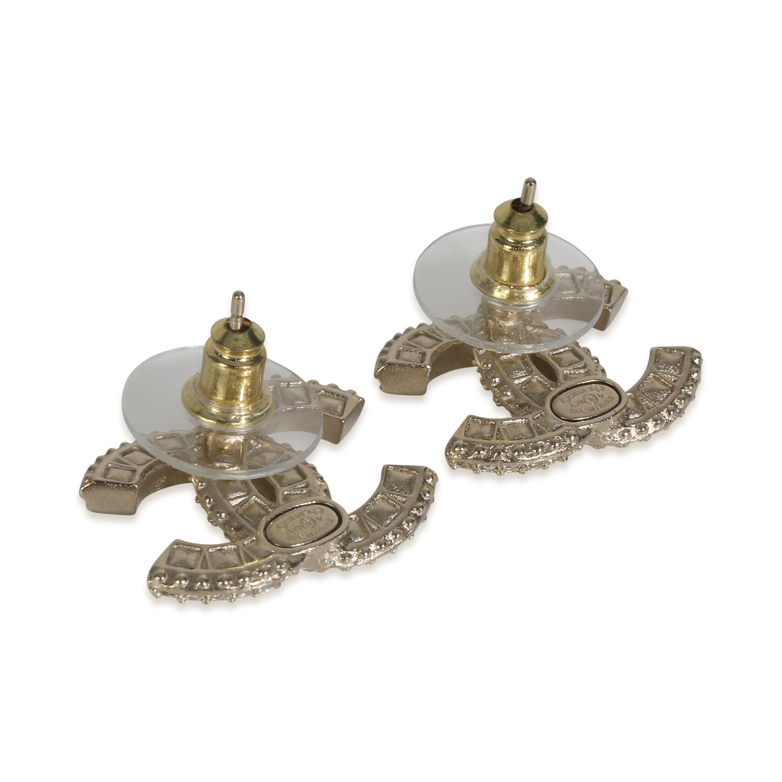 Gold-Plated  2024 Strass CC Earrings - Image 3