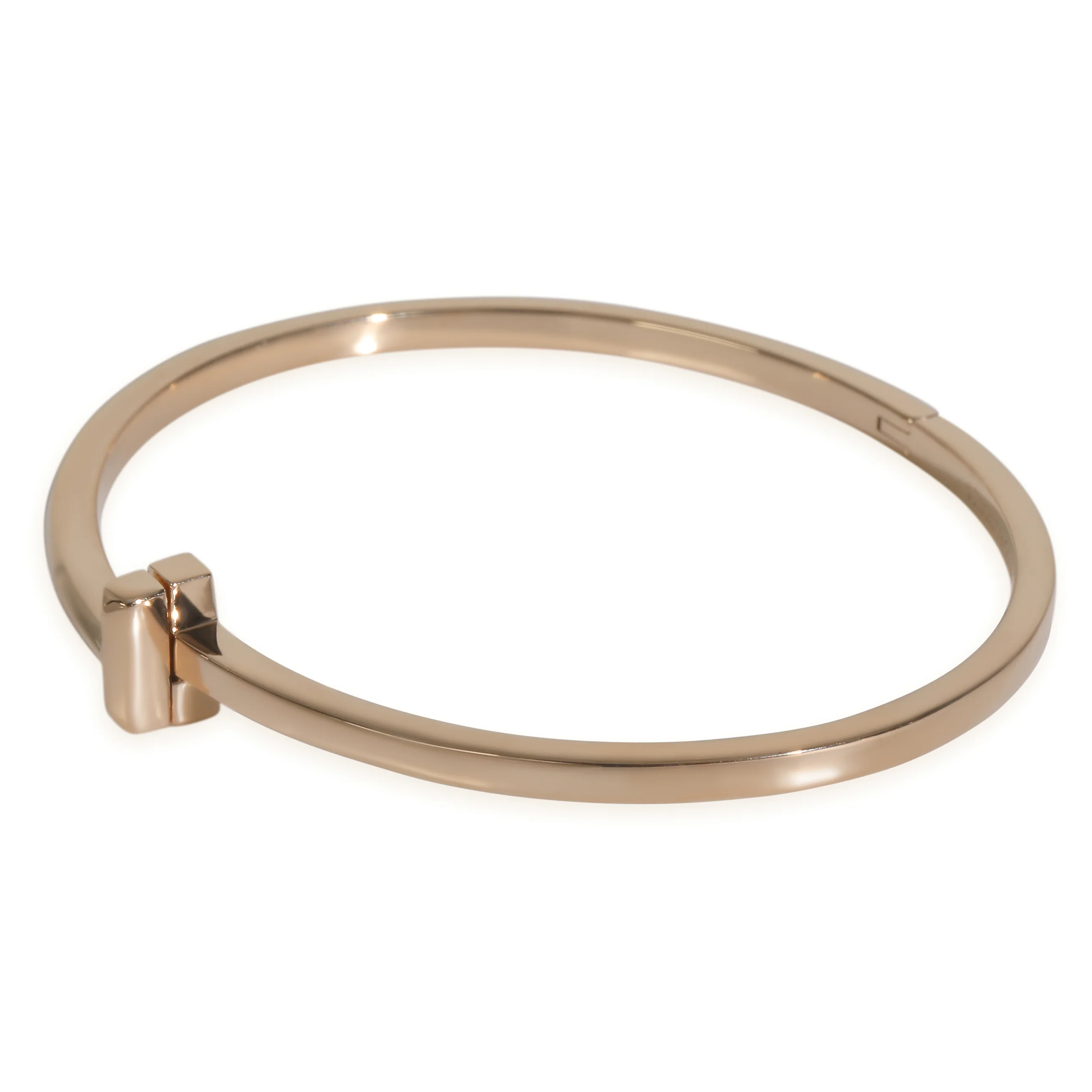 Rose Gold Tiffany T T1 Narrow Hinged Bracelet - Image 2