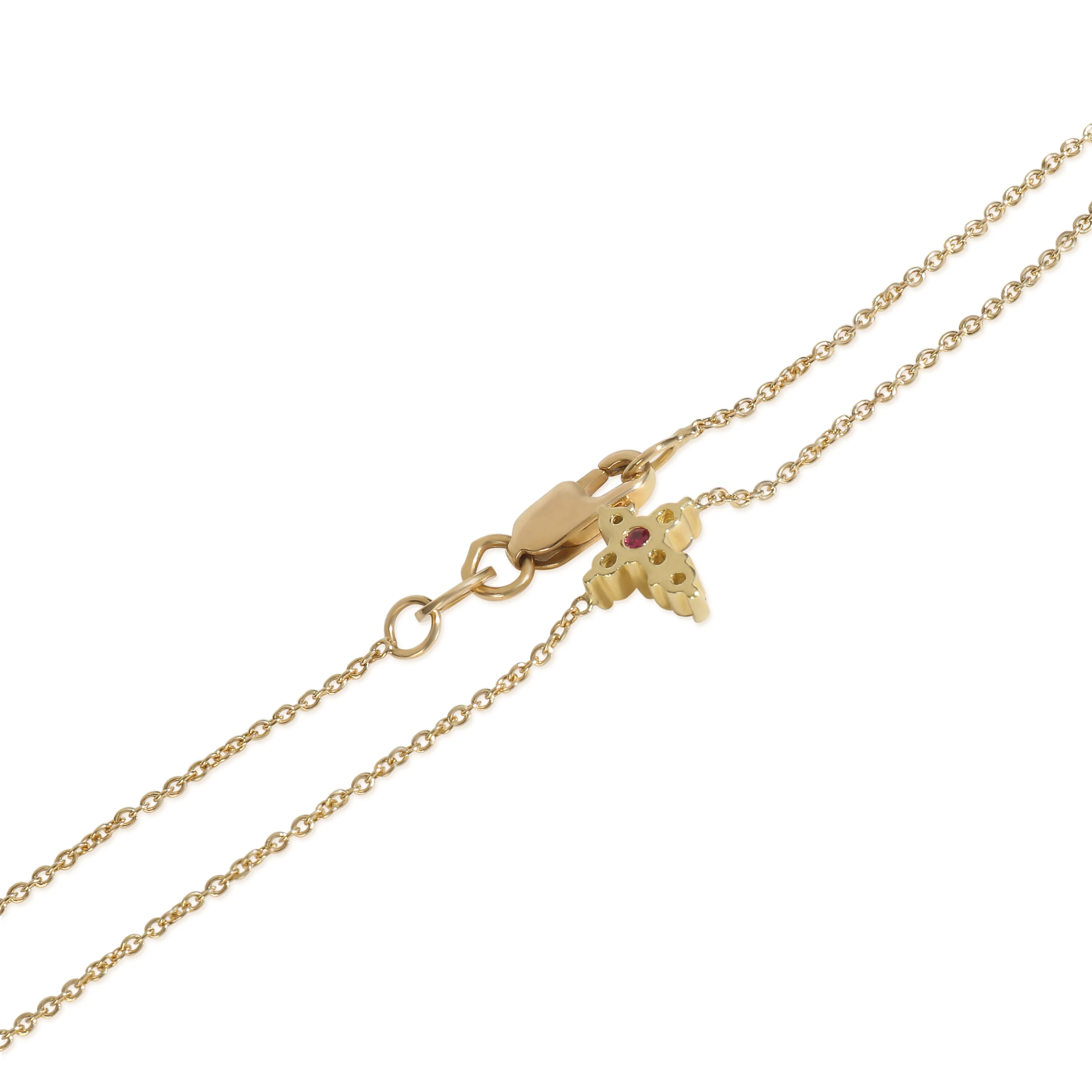 Yellow Gold Diamond Tiny Treasures Small Cross Bracelet - Image 4