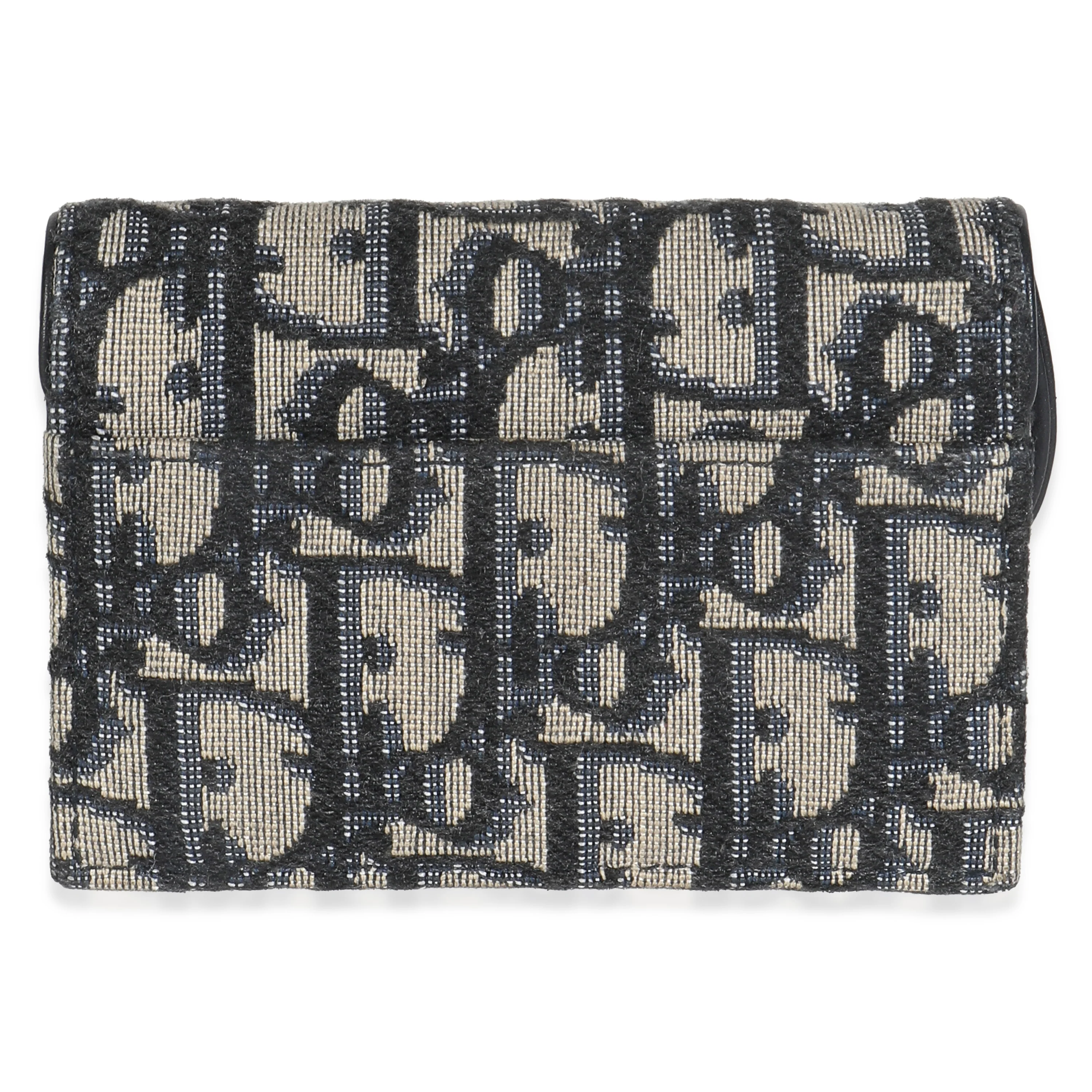Blue Oblique Canvas Saddle Bloom Card Holder - Image 4