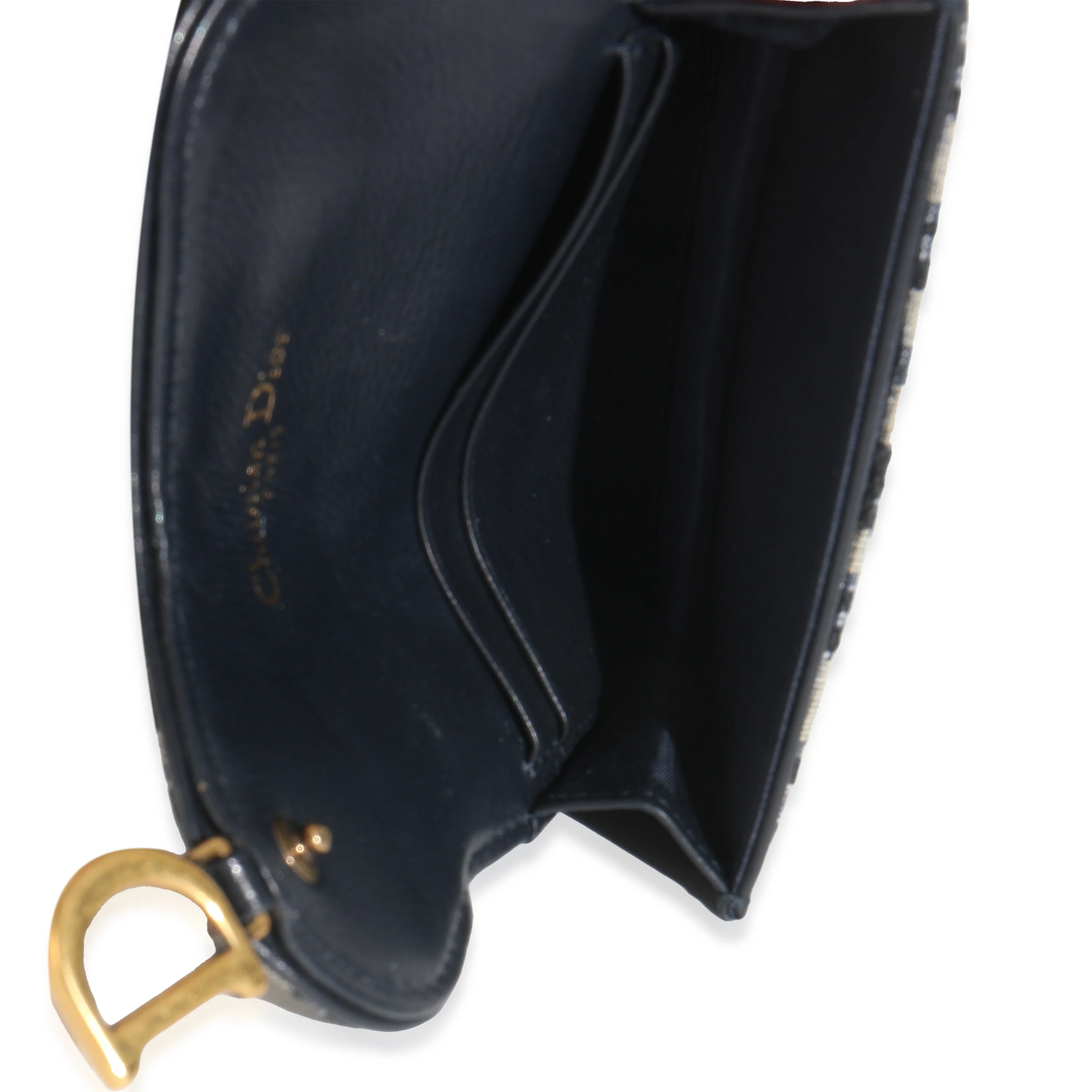 Blue Oblique Canvas Saddle Bloom Card Holder - Image 8