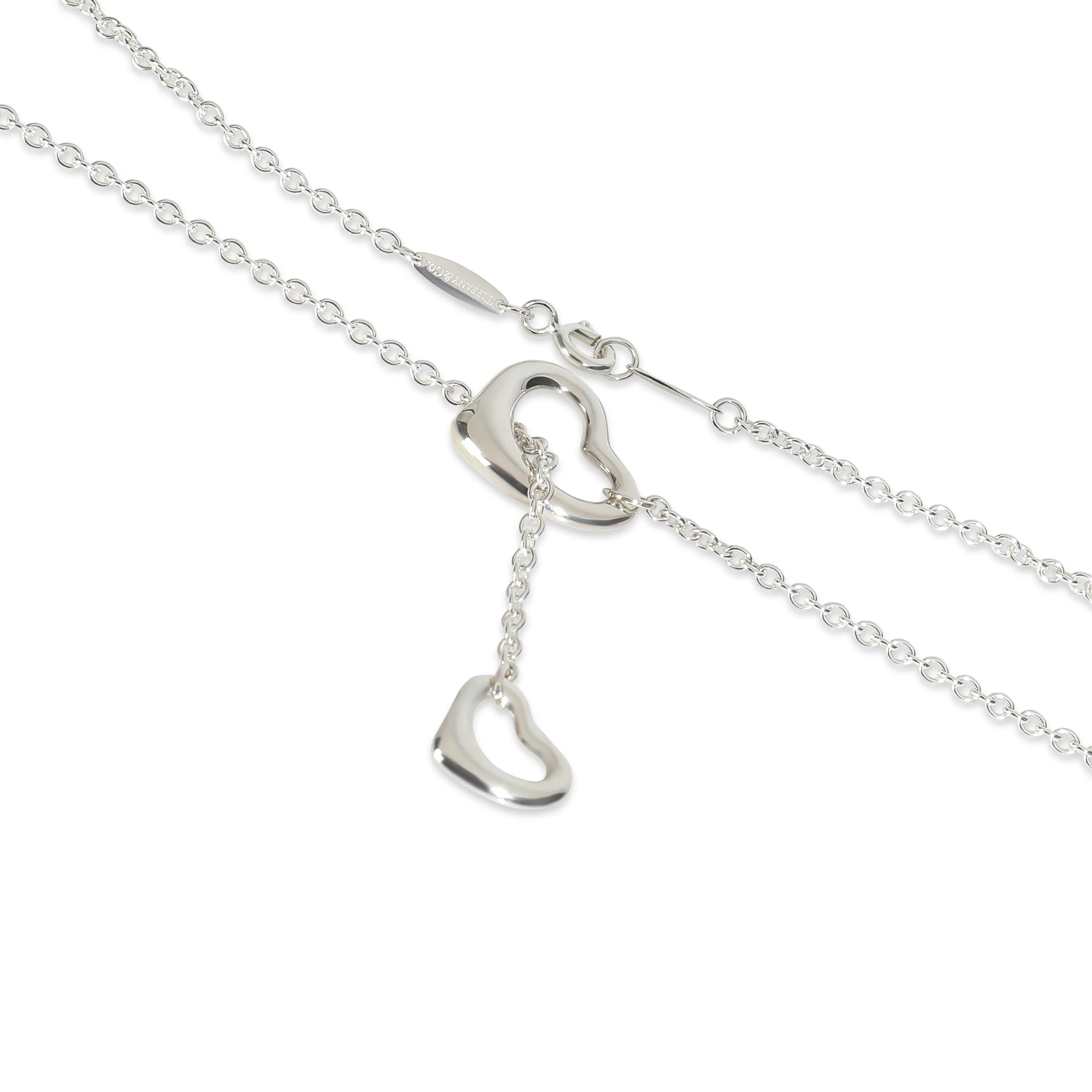 Sterling Silver Elsa Peretti Open Heart Lariat Necklace - Image 2