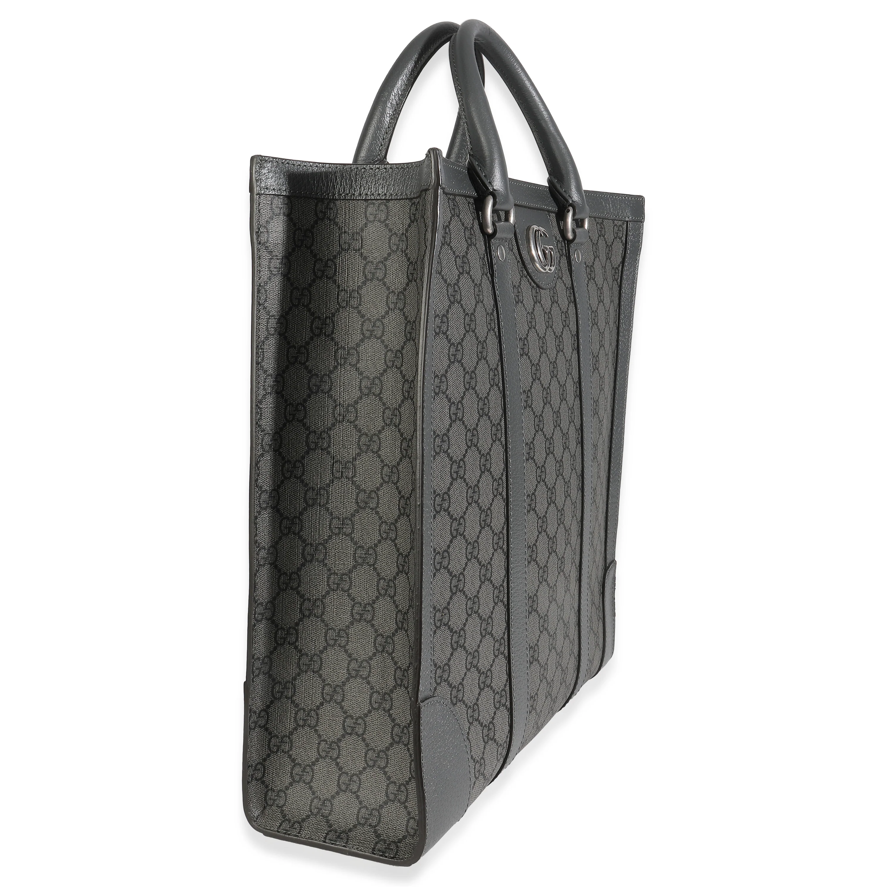 Grey Black GG Coated Canvas Ophidia Medium Tote - Image 3
