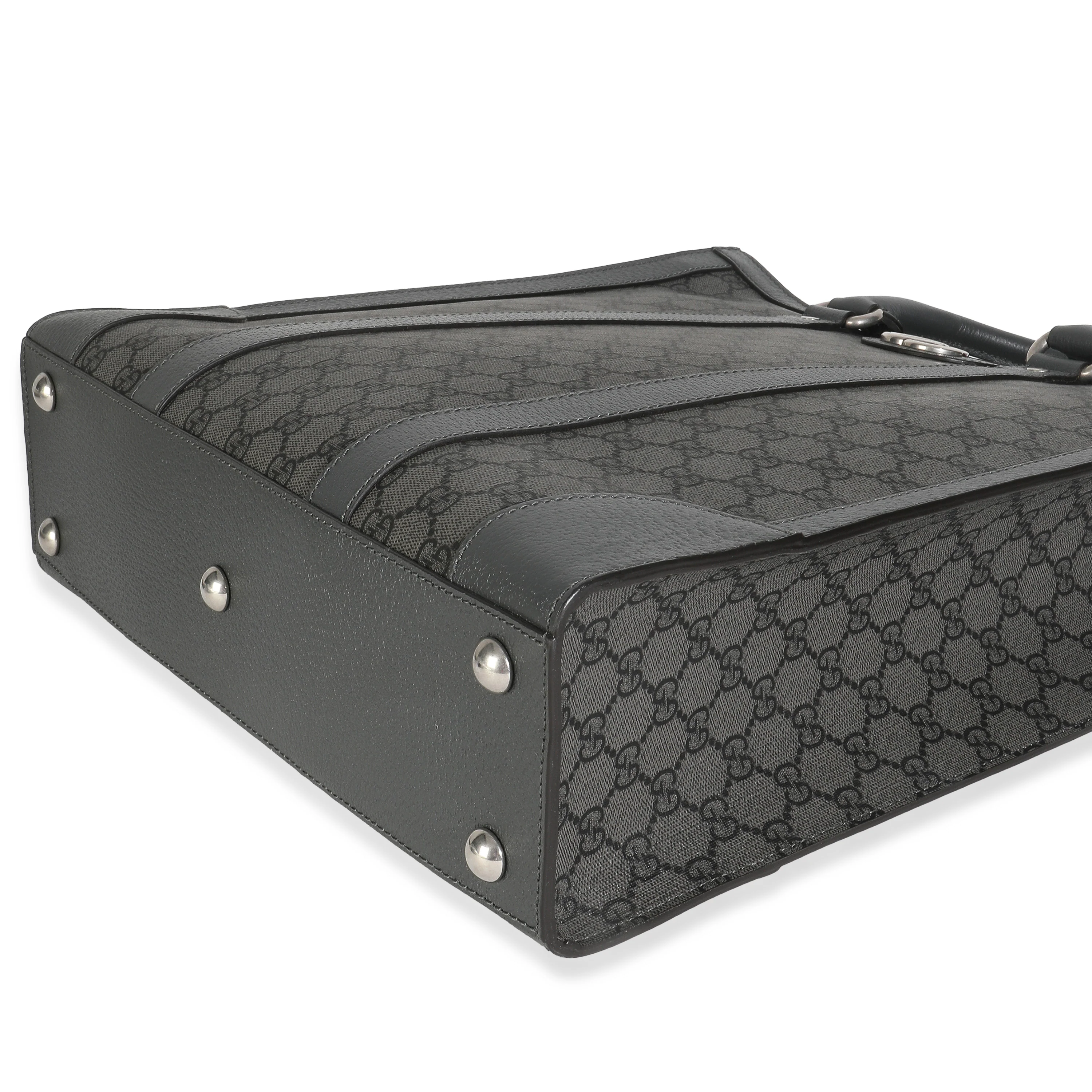 Grey Black GG Coated Canvas Ophidia Medium Tote - Image 6