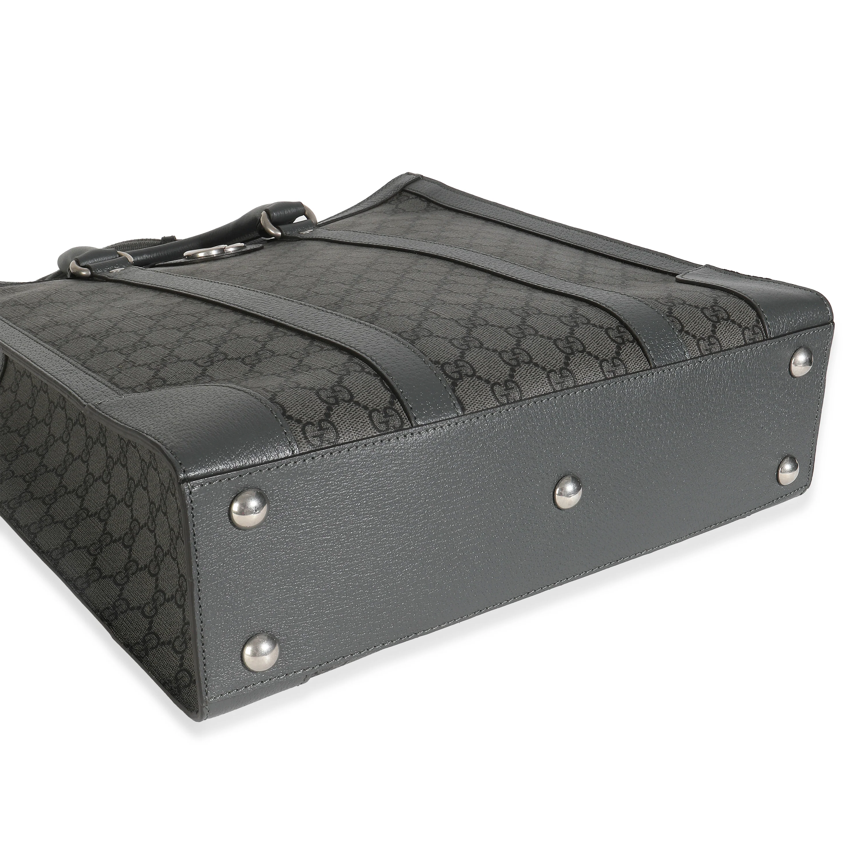 Grey Black GG Coated Canvas Ophidia Medium Tote - Image 8