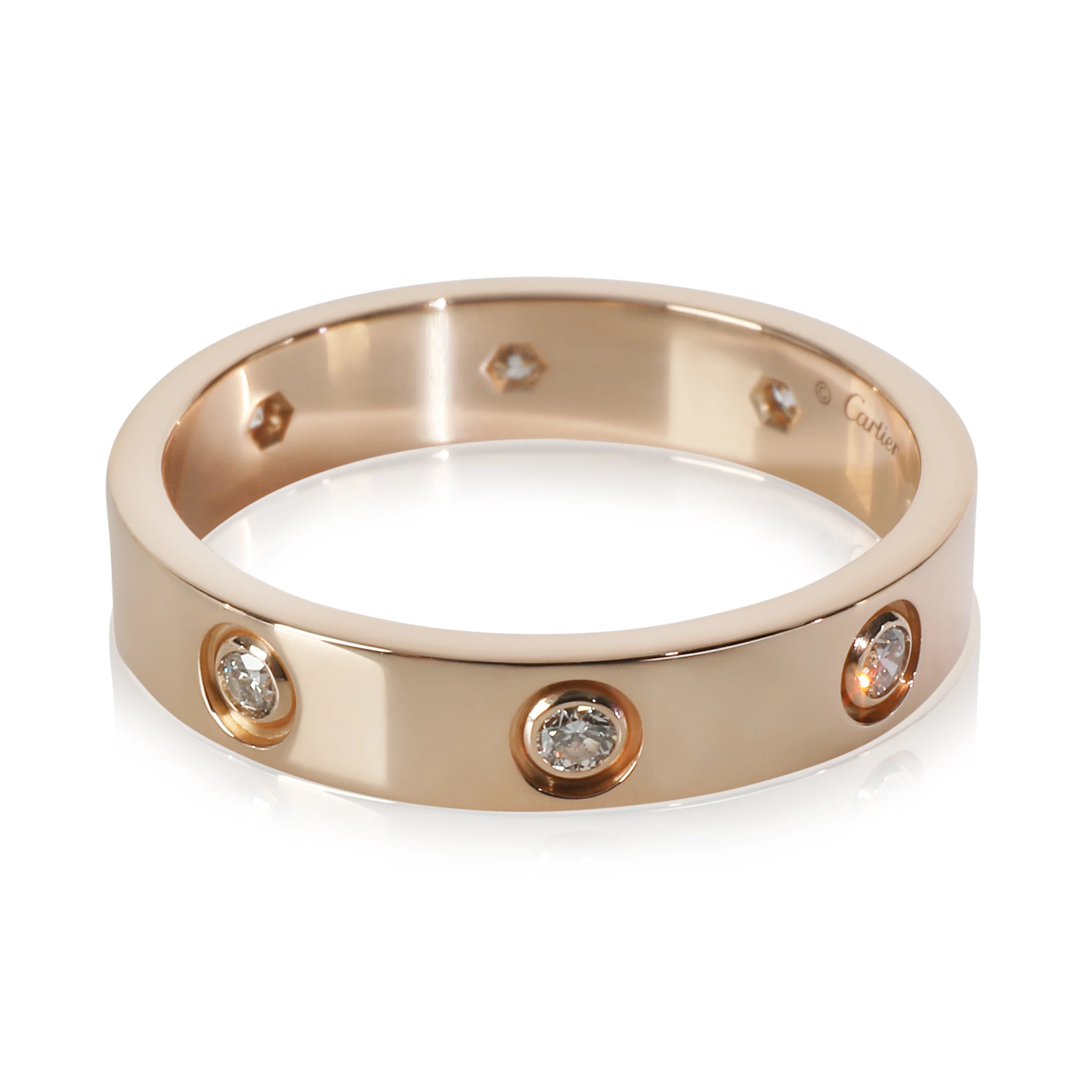 Rose Gold Diamond Small Model Love Ring - Image 2