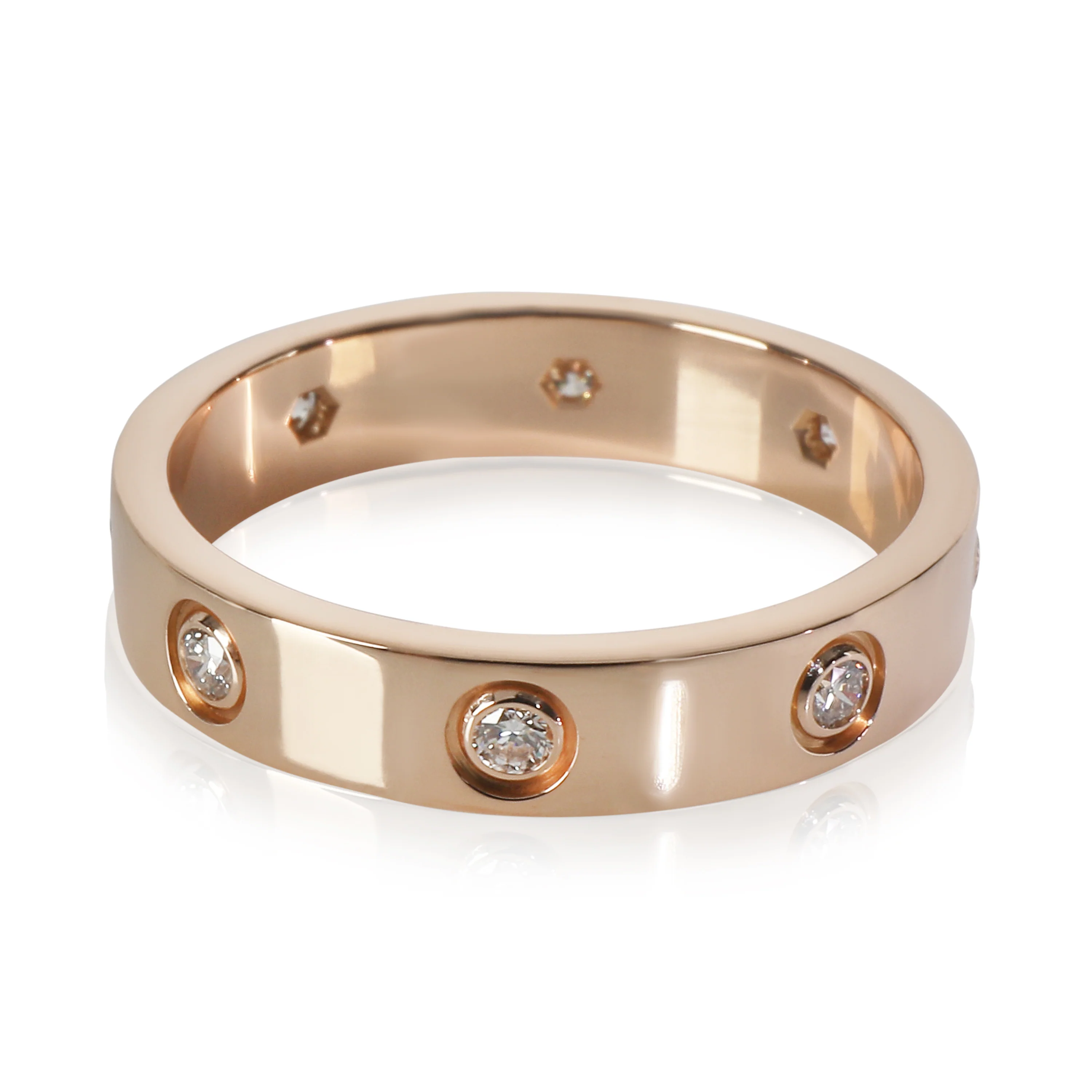 Rose Gold Diamond Small Model Love Ring - Image 3