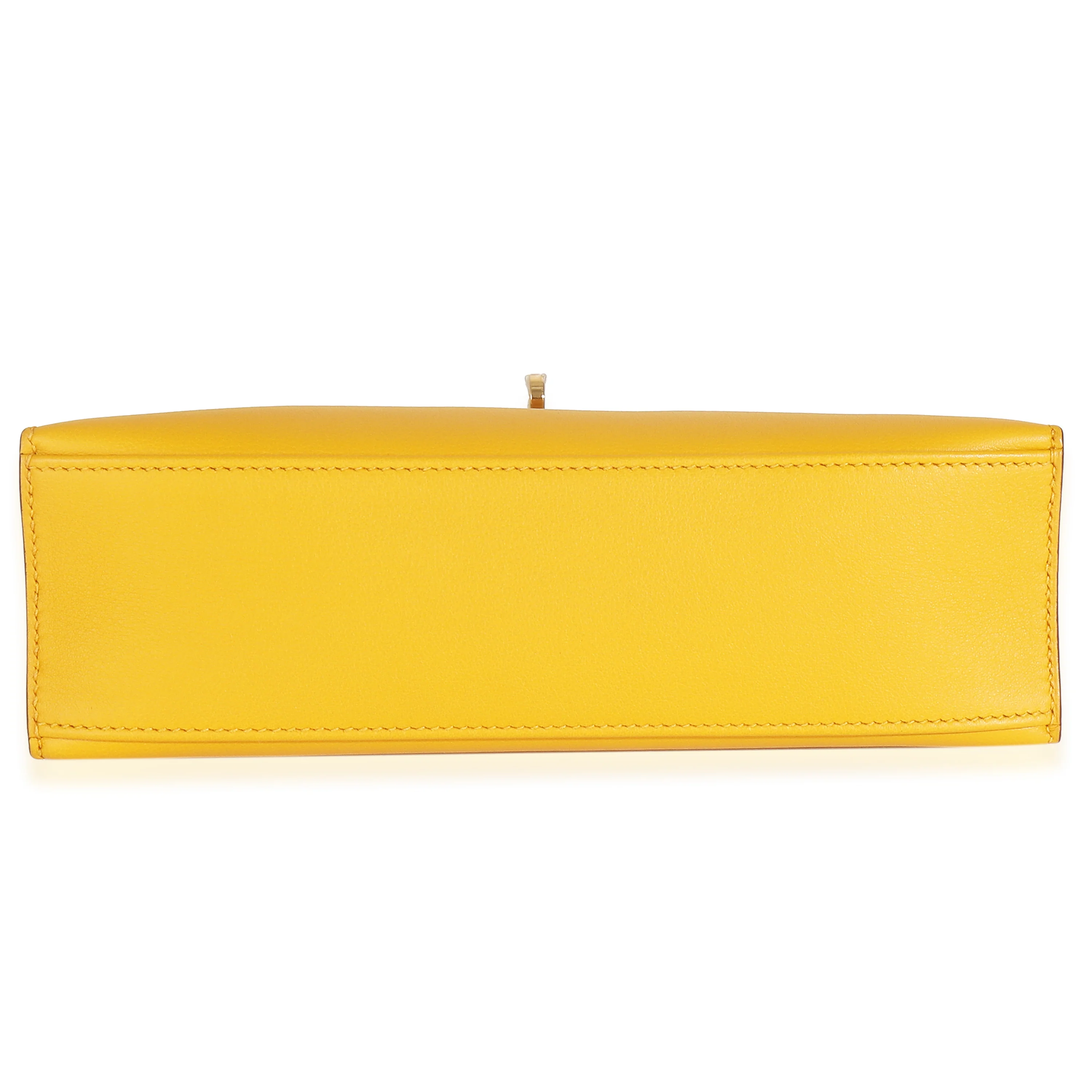 Jaune Ambre Swift Kelly Pochette GHW - Image 5
