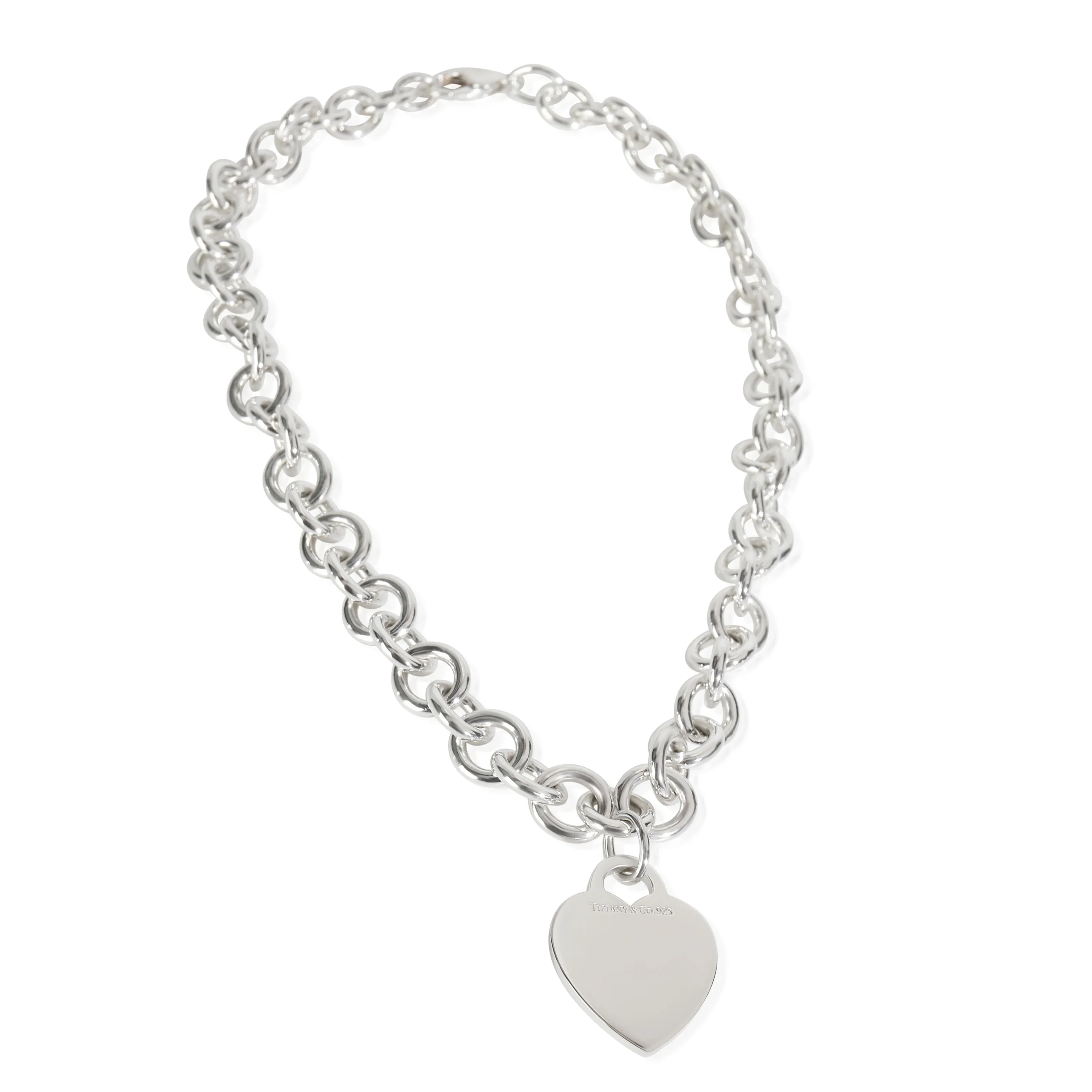 Sterling Silver Heart Tag Necklace - Image 4