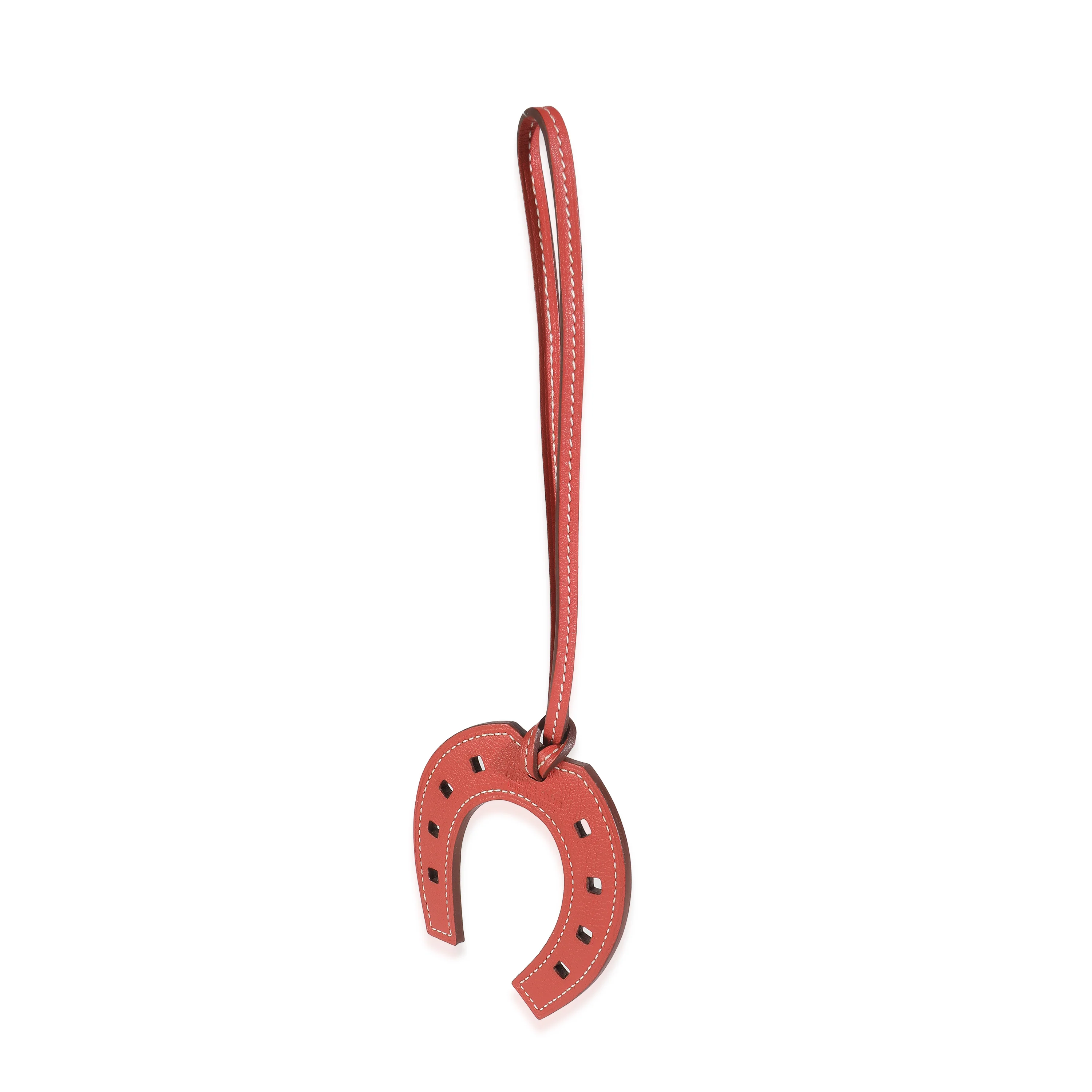 Rouge Grenat Swift Paddock Horseshoe Bag Charm - Image 2