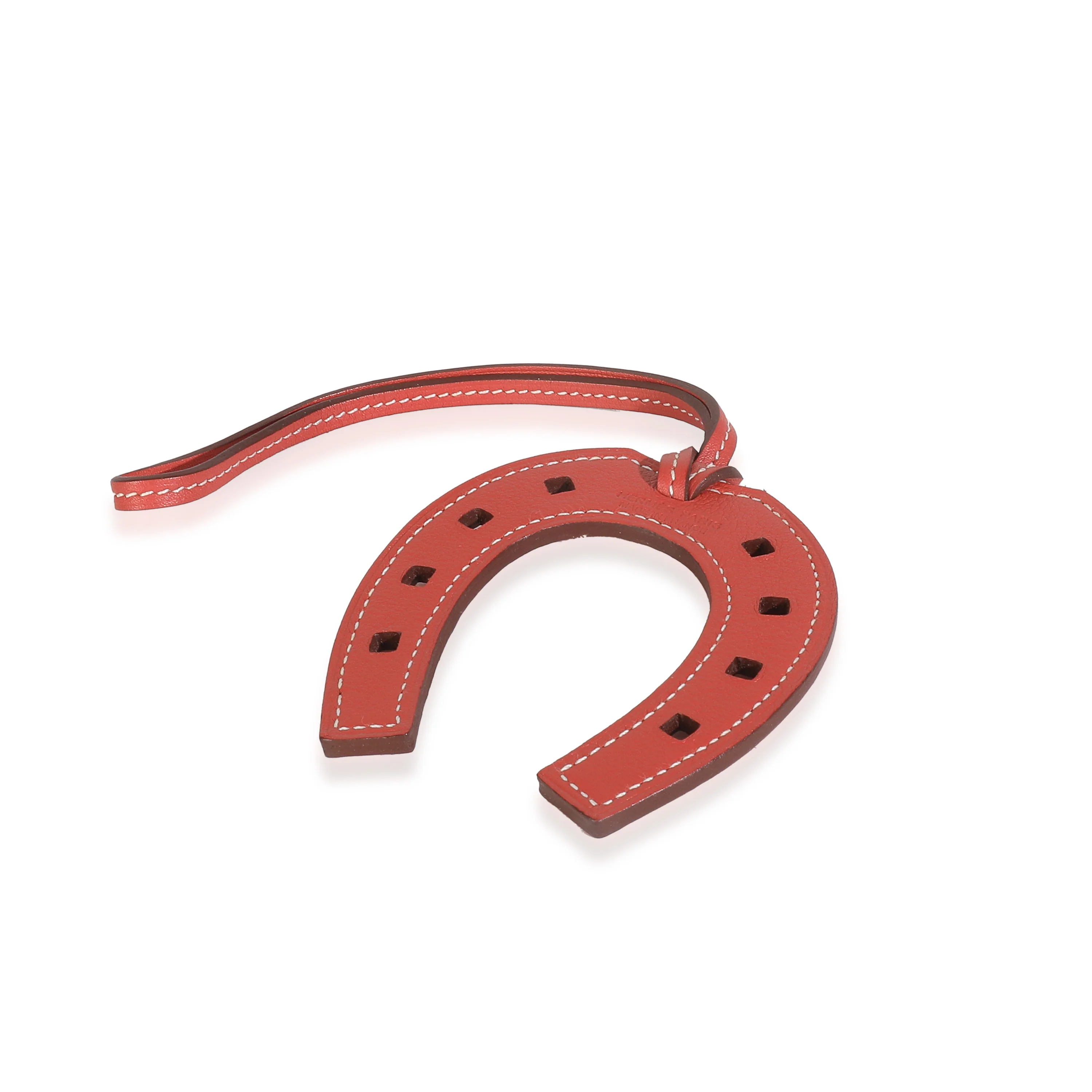 Rouge Grenat Swift Paddock Horseshoe Bag Charm - Image 4