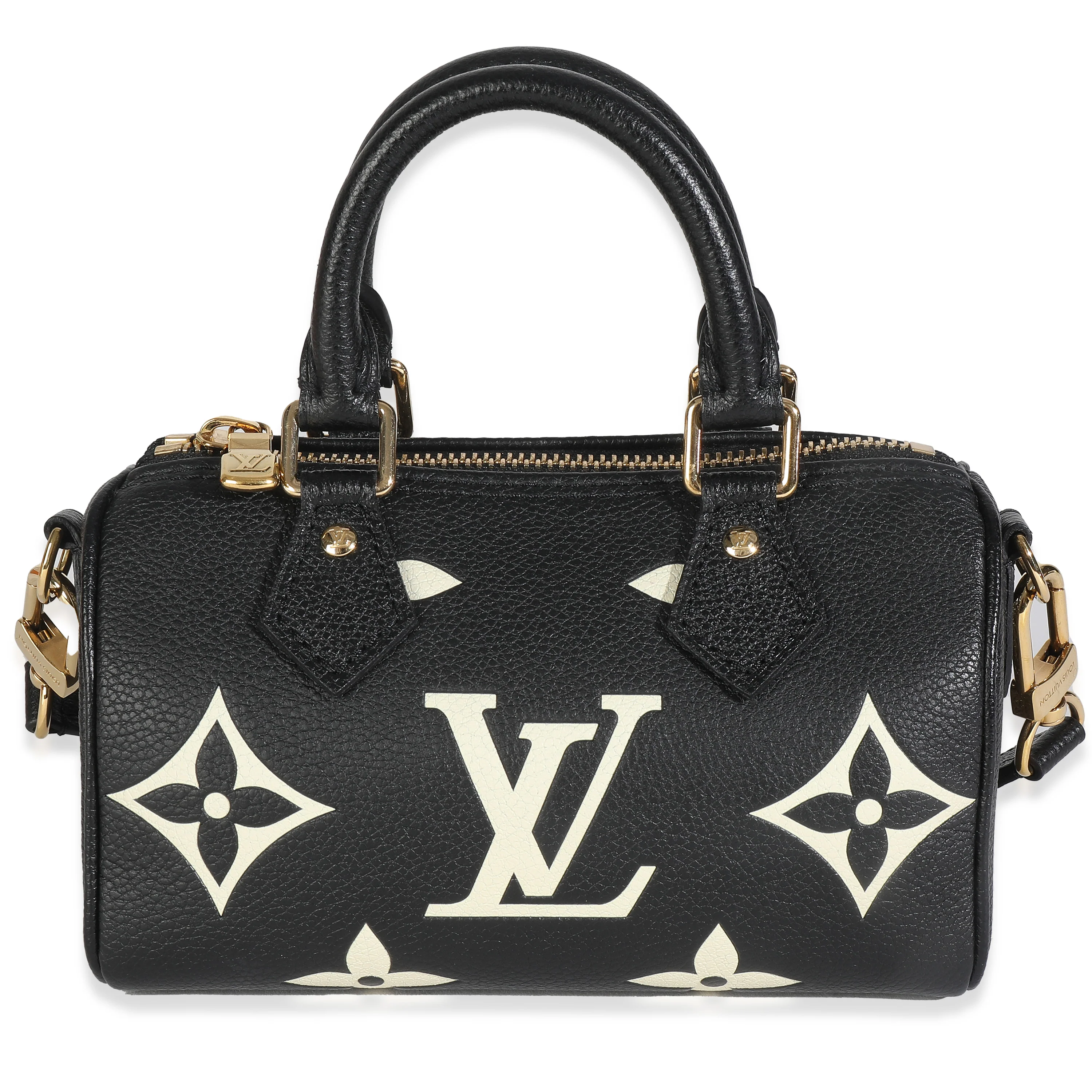 Black Beige Giant Monogram Empreinte Nano Speedy