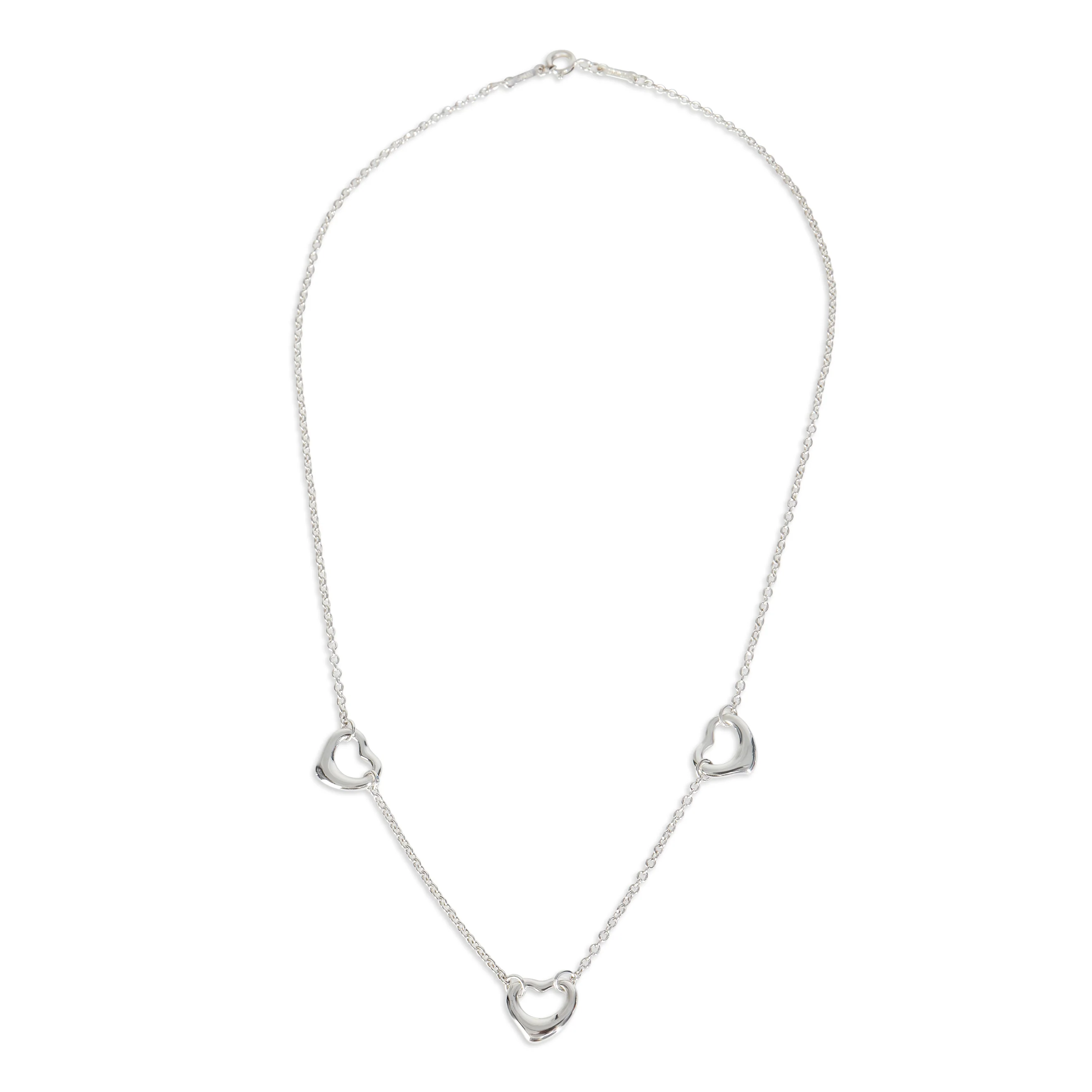 Sterling Silver  Paloma Picasso Open Heart Station Necklace - Image 3