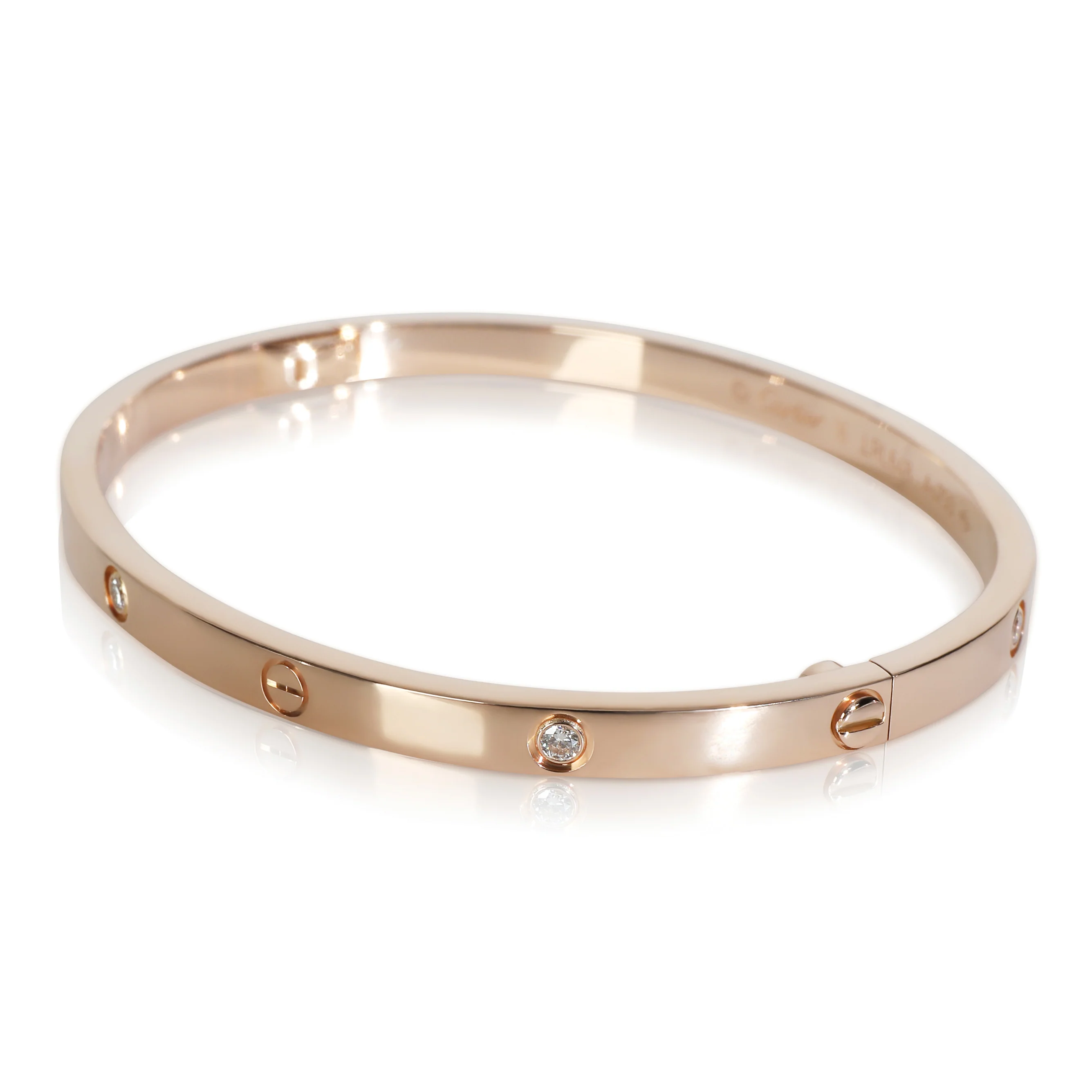 Rose Gold Diamond Small Model Love Bracelet - Image 2