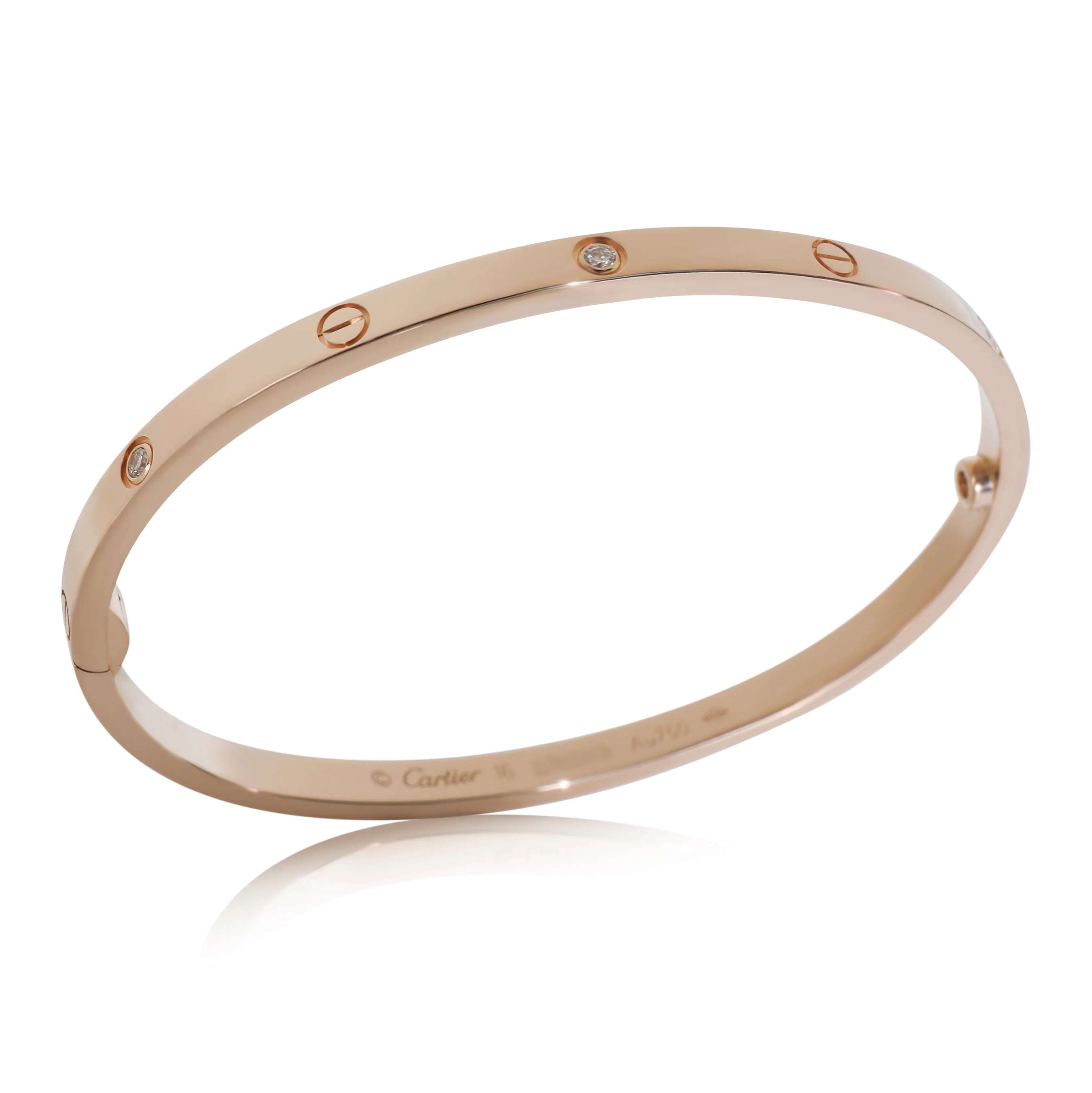Rose Gold Diamond Small Model Love Bracelet - Image 4