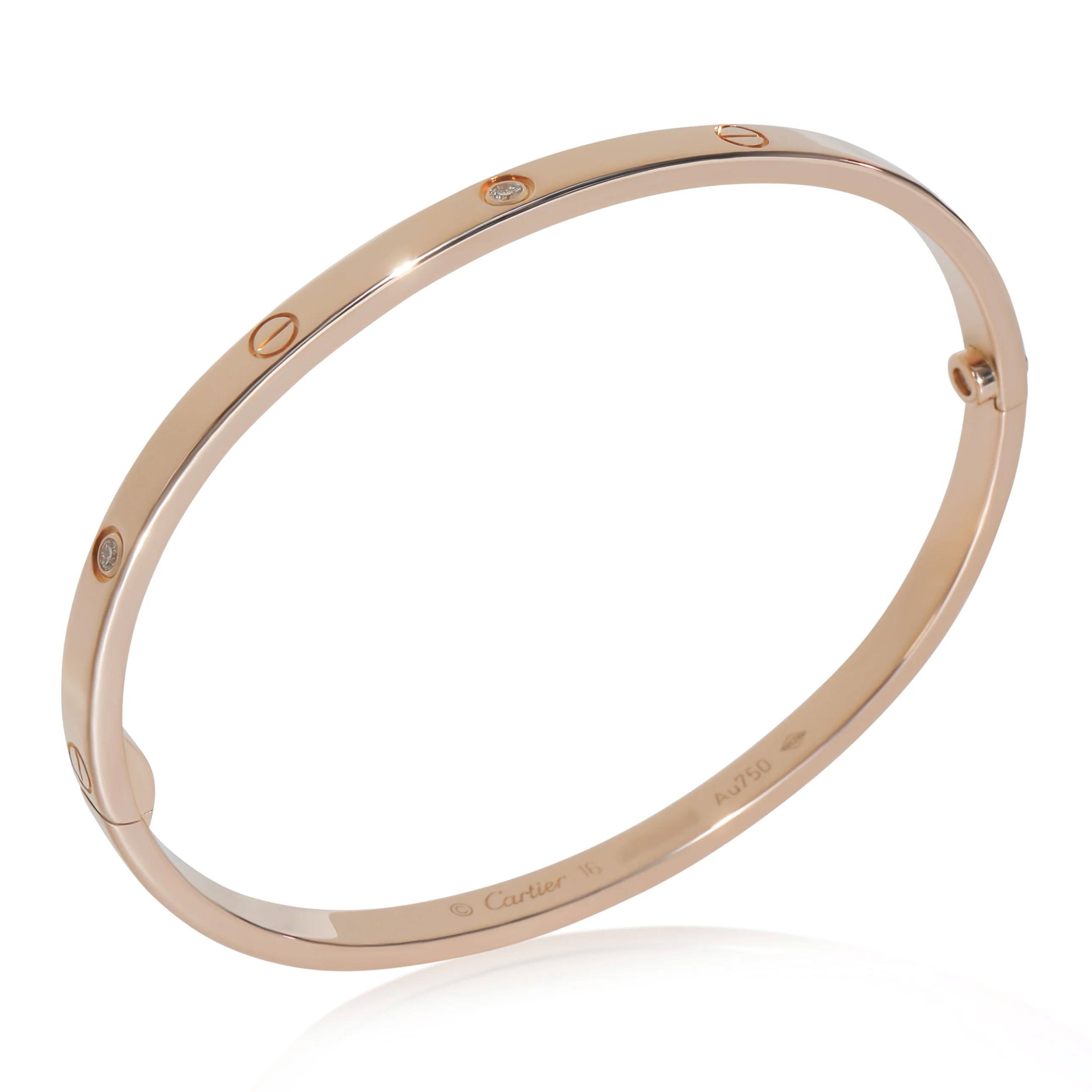 Rose Gold Diamond Small Model Love Bracelet - Image 6