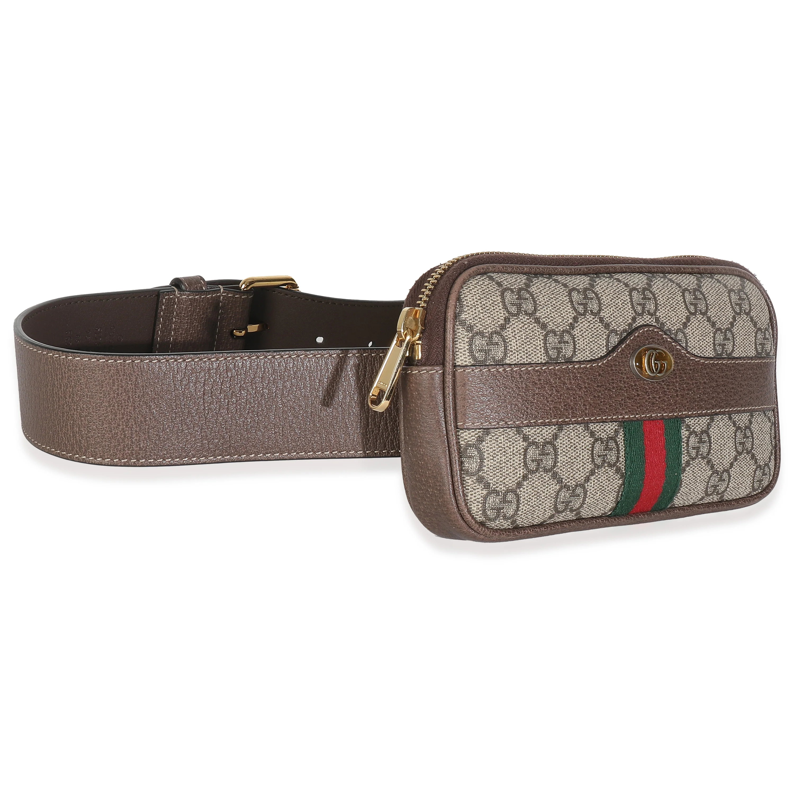 Beige Ebony GG Supreme Canvas Small Ophidia Belt Bag 85/34 - Image 3
