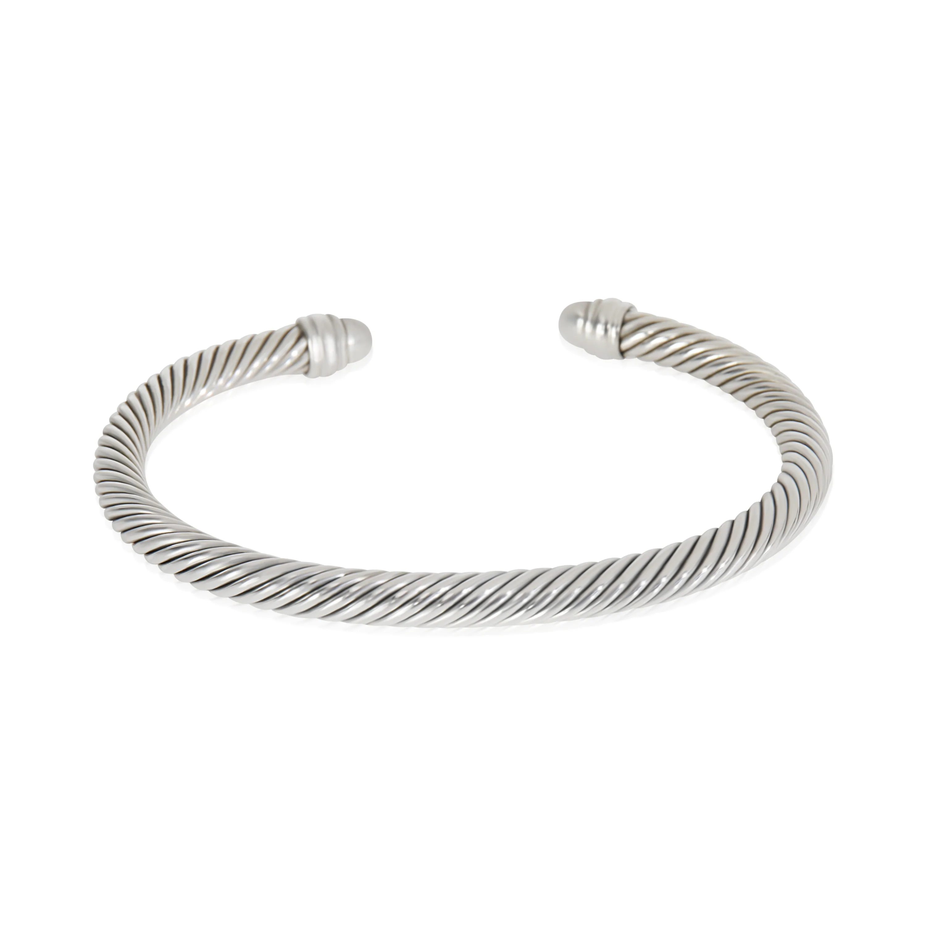 Sterling Silver Diamond Cable Classic Bracelet - Image 3