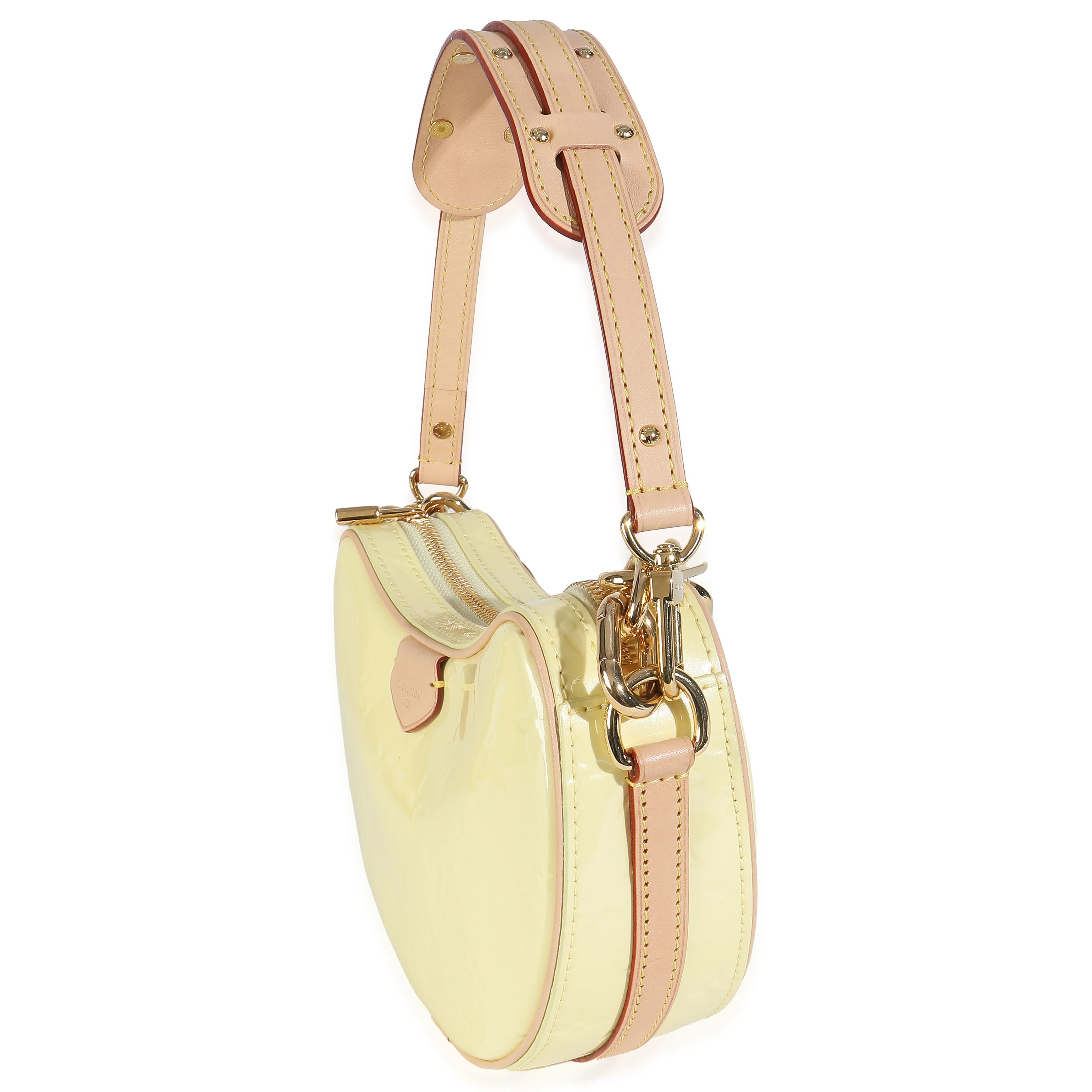 Light Yellow Monogram Vernis Croissant NM - Image 2
