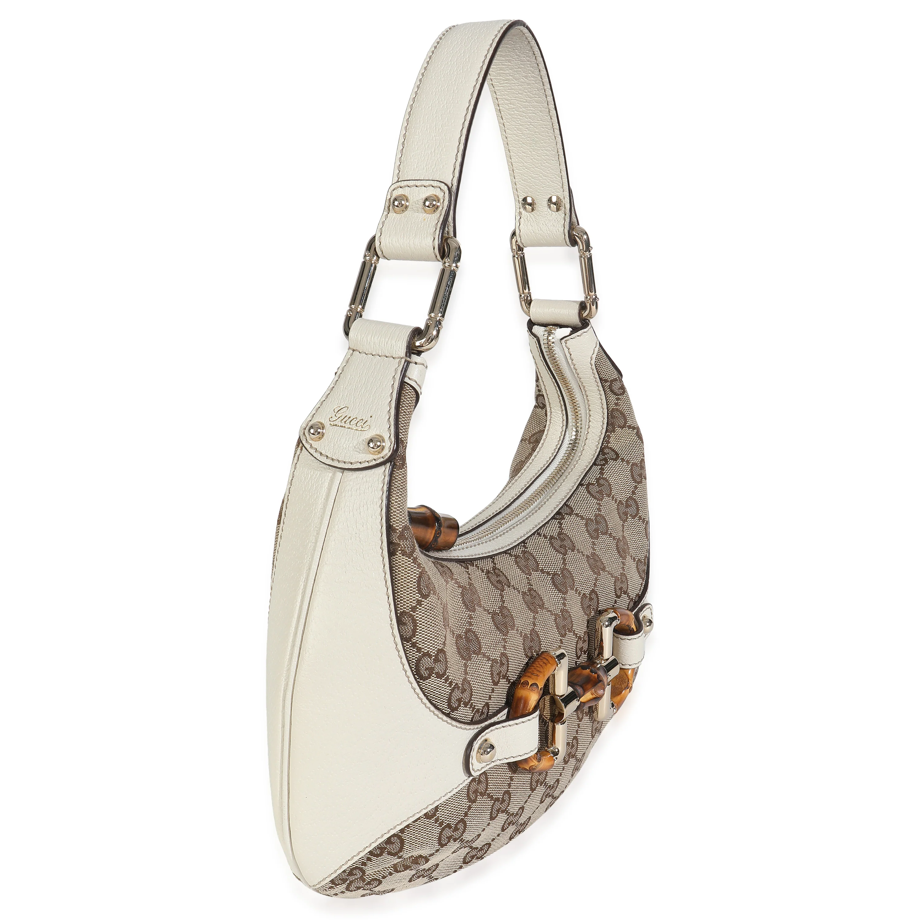 Ebony GG Canvas Bamboo Small Amalfi Hobo - Image 4