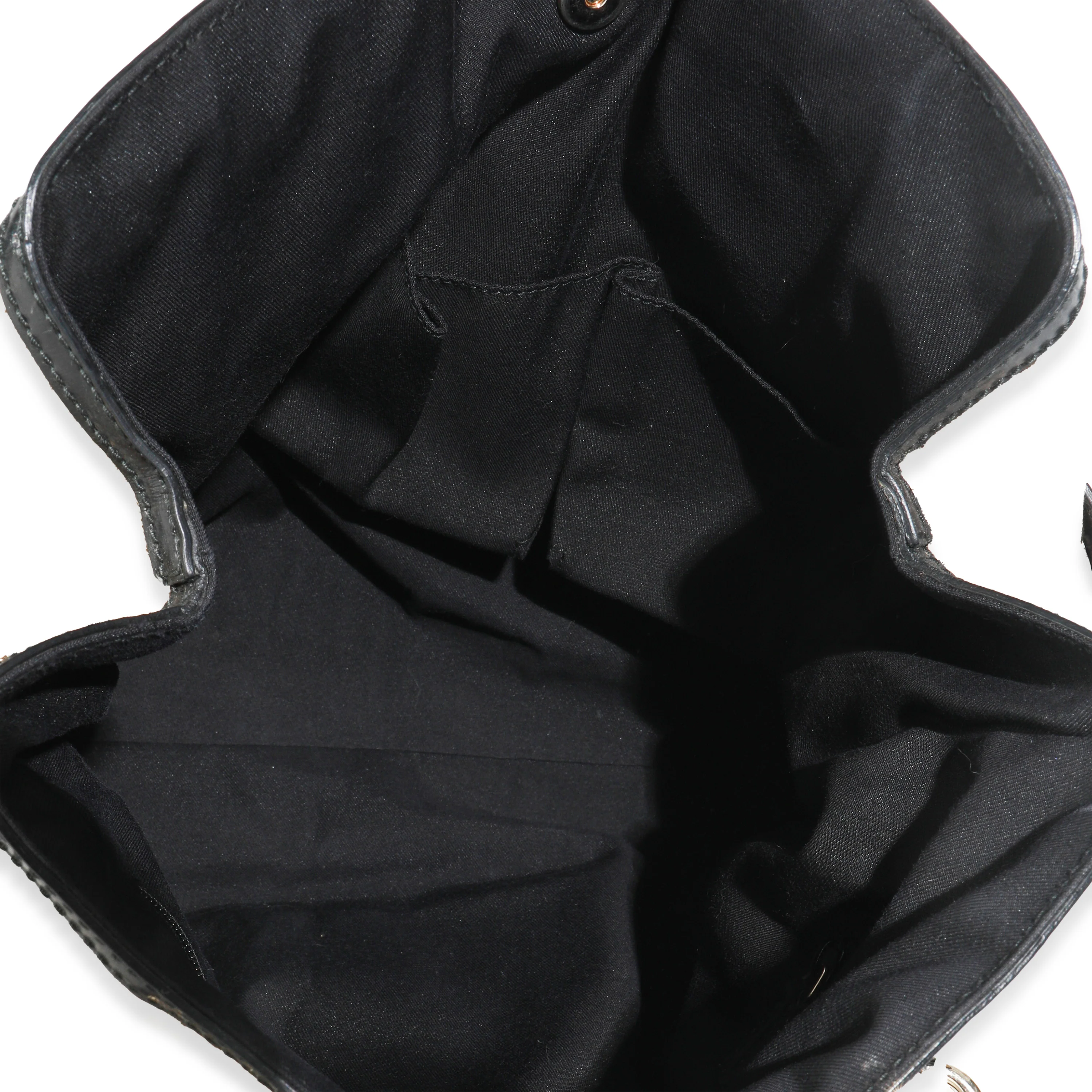 Black Leather Beige GG Canvas Tote - Image 6