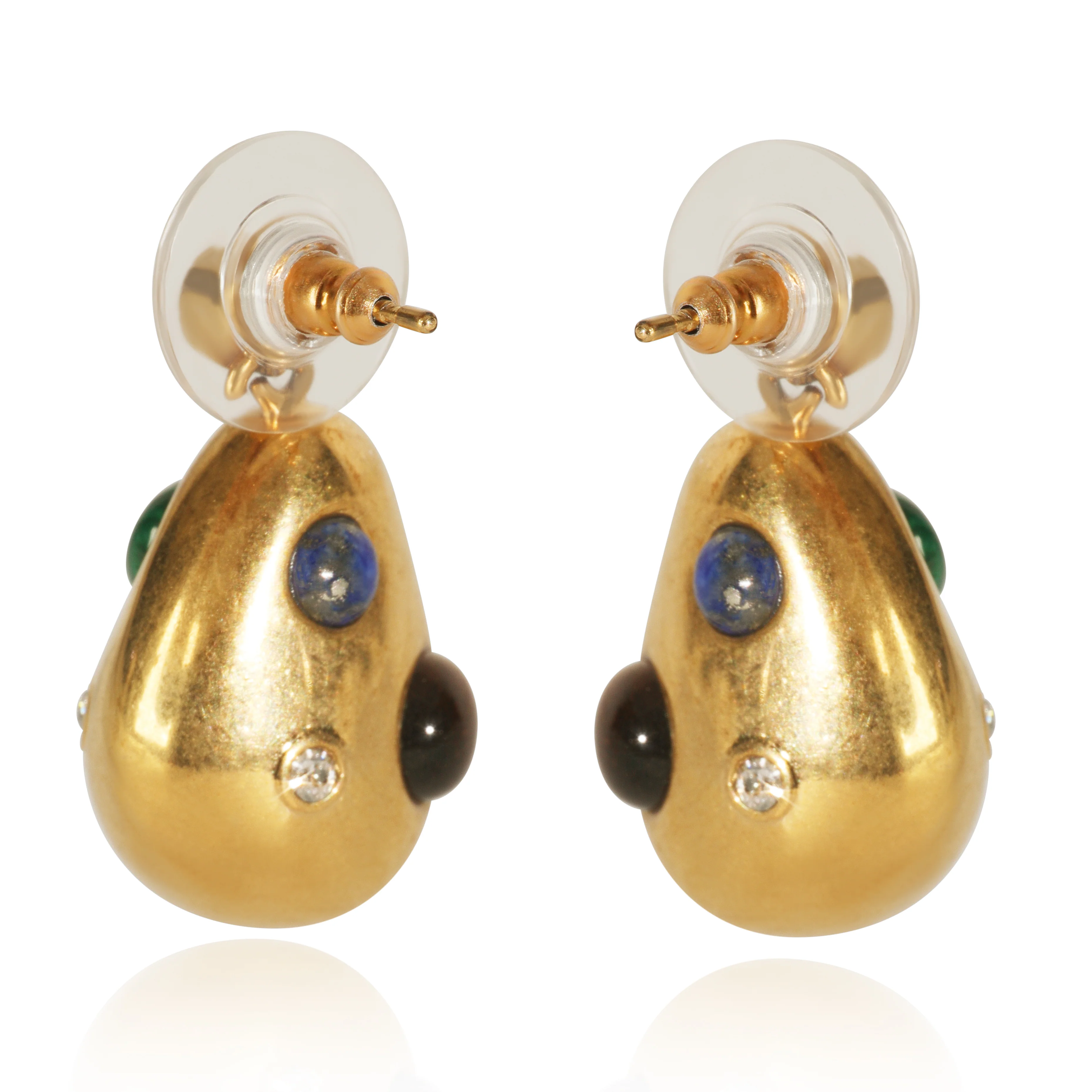 Gold-Plated Baroque Drop Earrings - Image 2