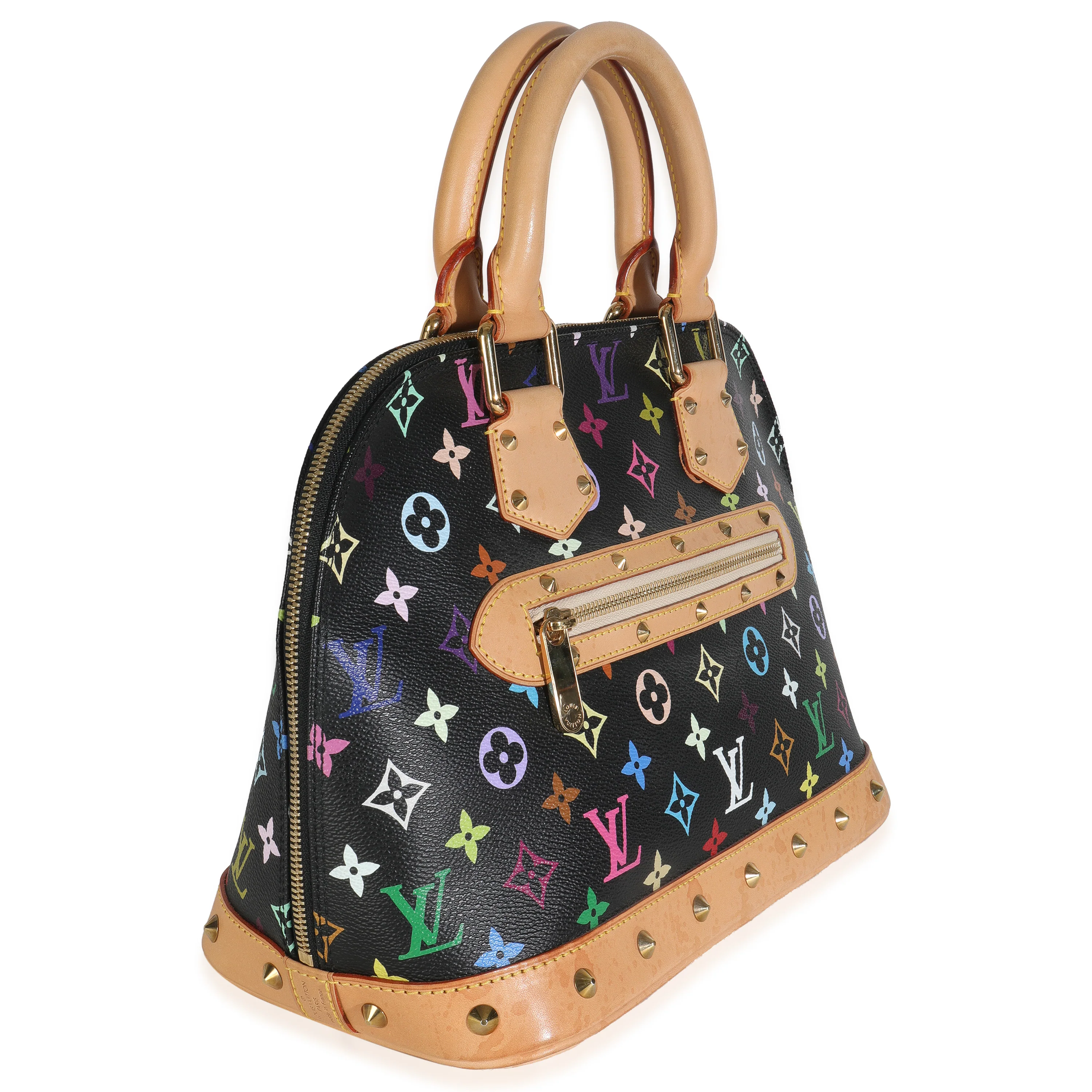 Black Monogram Multicolor Canvas Alma PM - Image 3