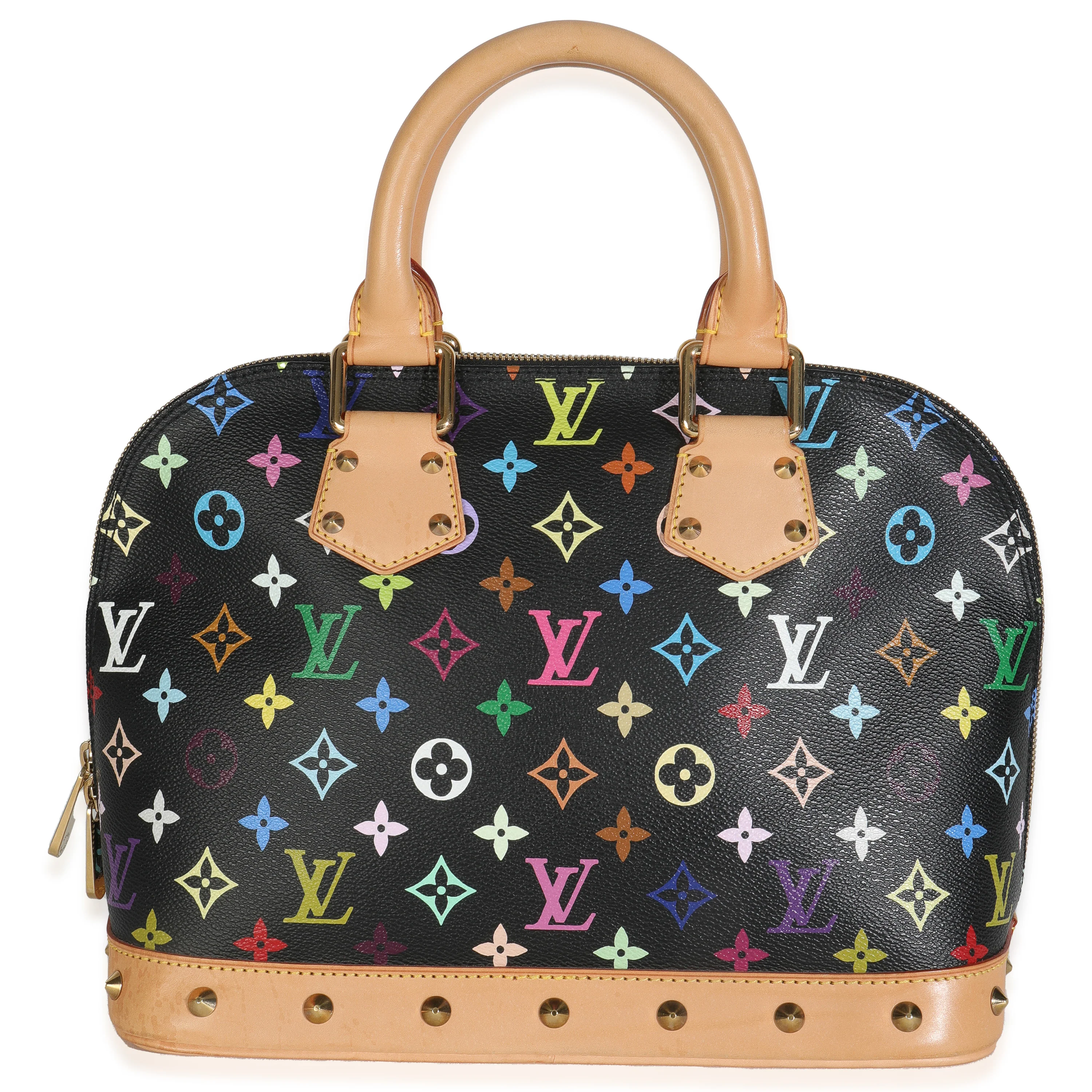 Black Monogram Multicolor Canvas Alma PM - Image 4