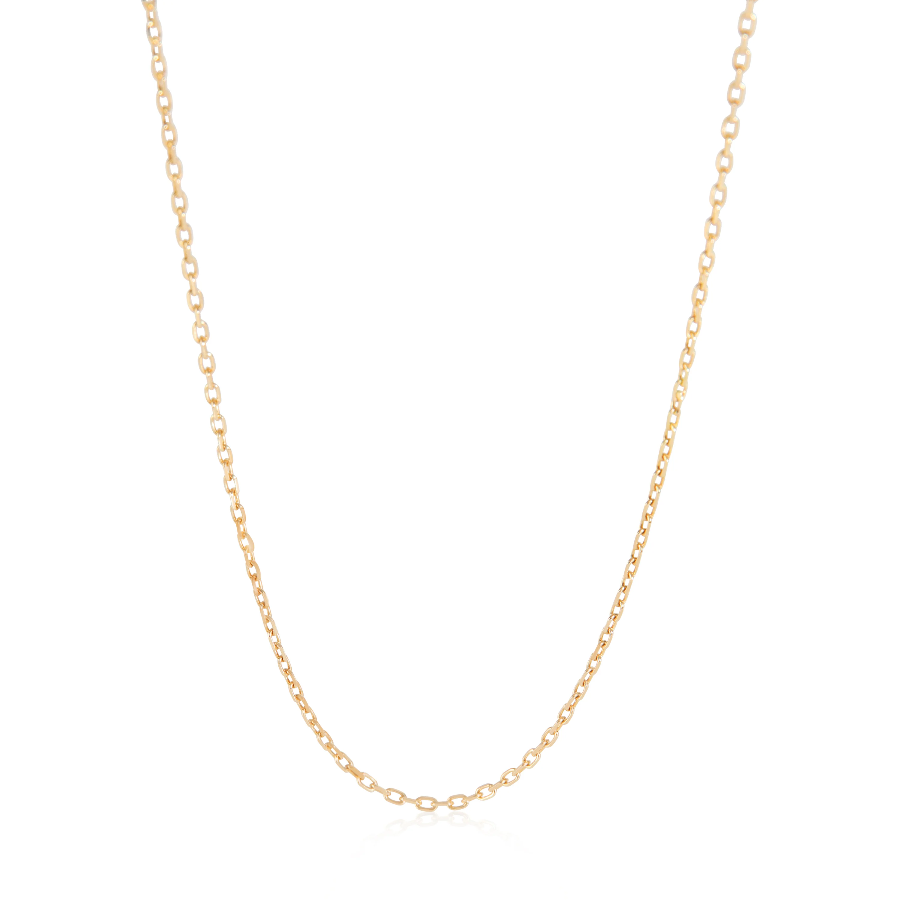 Yellow Gold Cable Chain Necklace