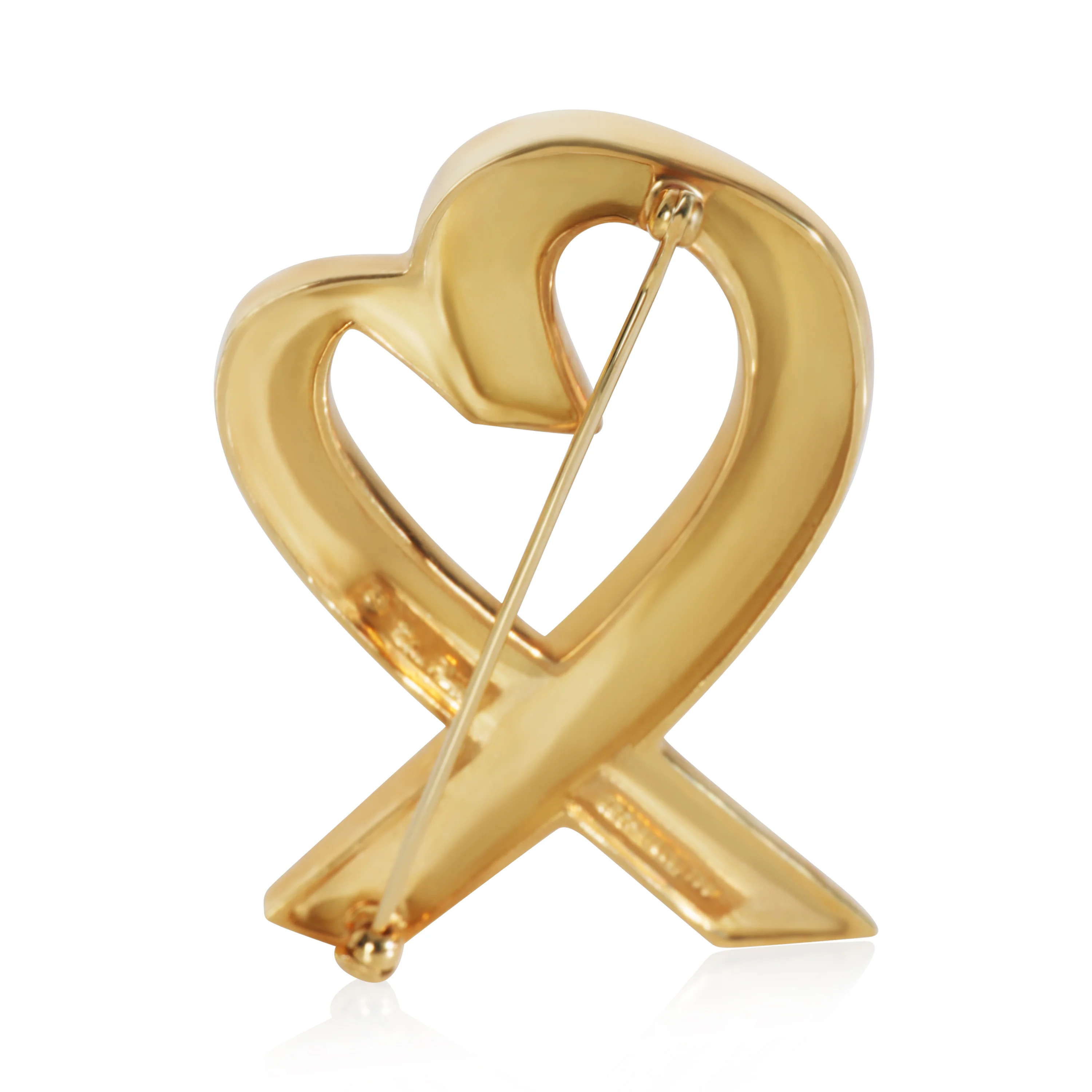 Yellow Gold Paloma Picasso Loving Heart Brooch - Image 3