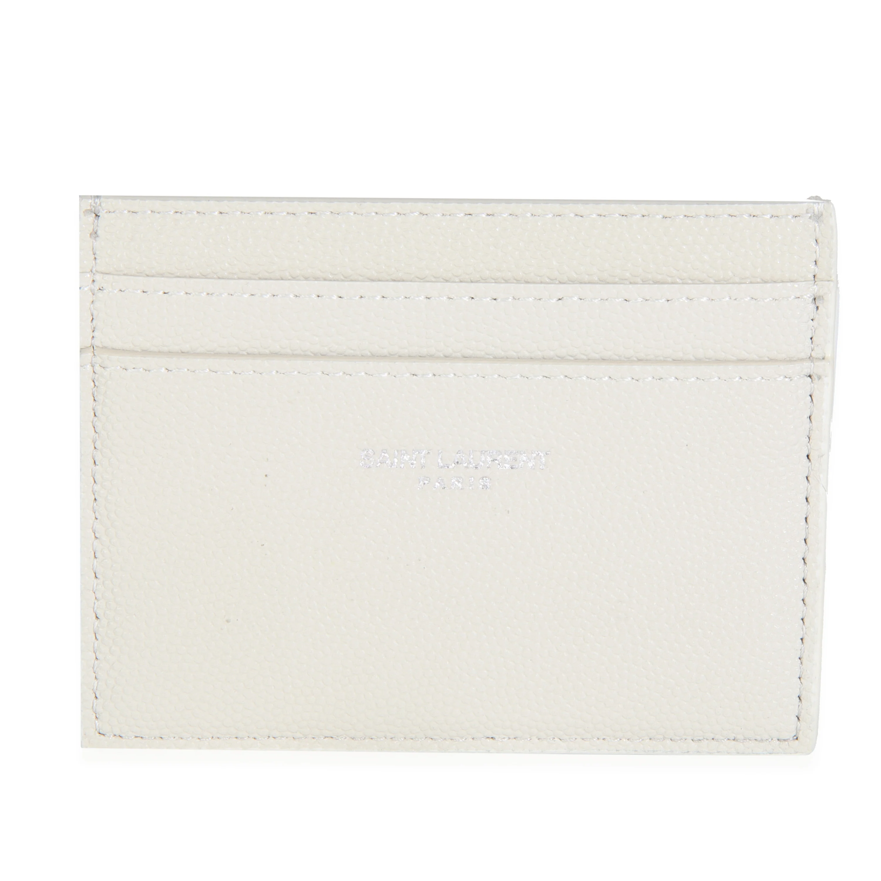 White Grain De Poudre Credit Card Case