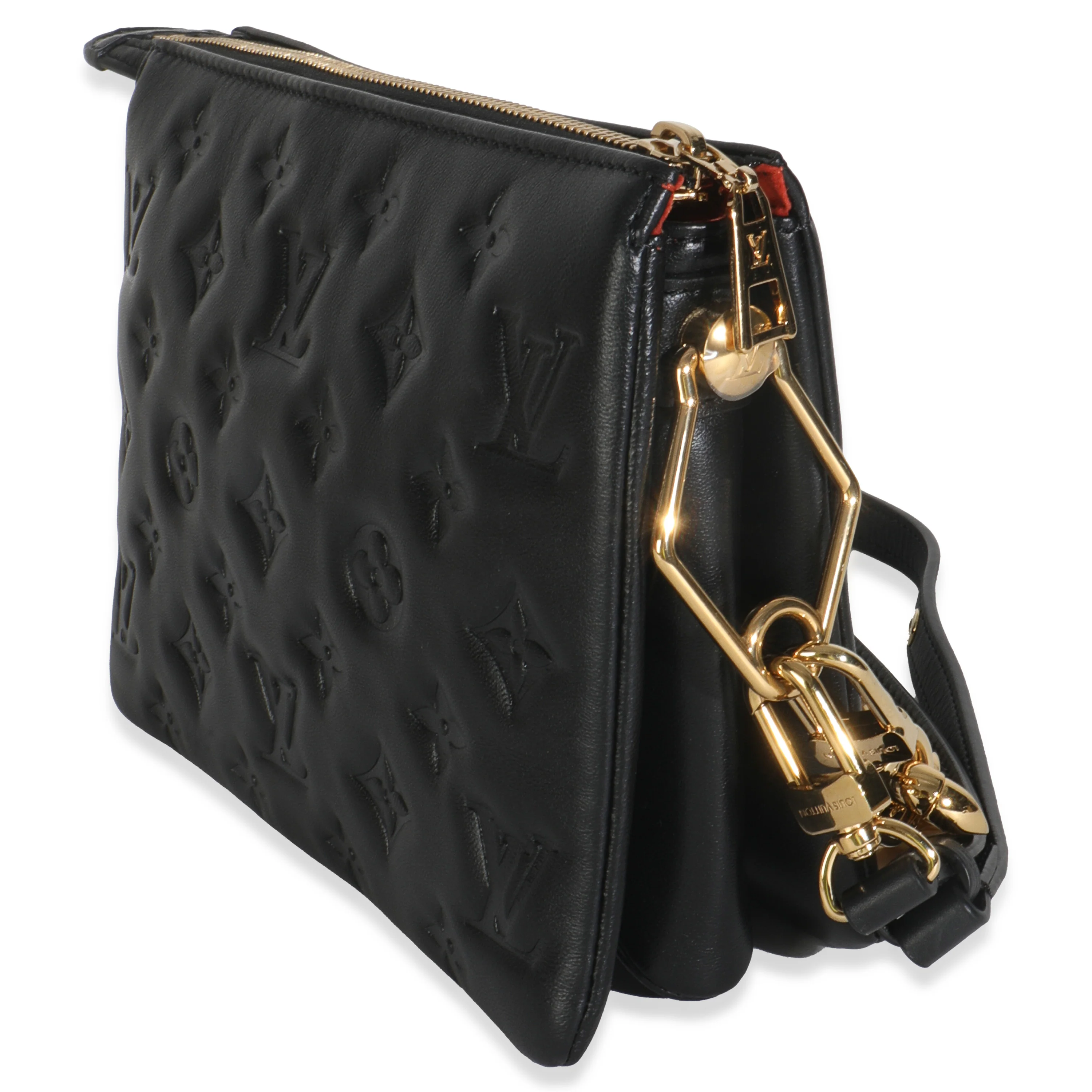 Black Puffy Monogram Lambskin Coussin BB - Image 2