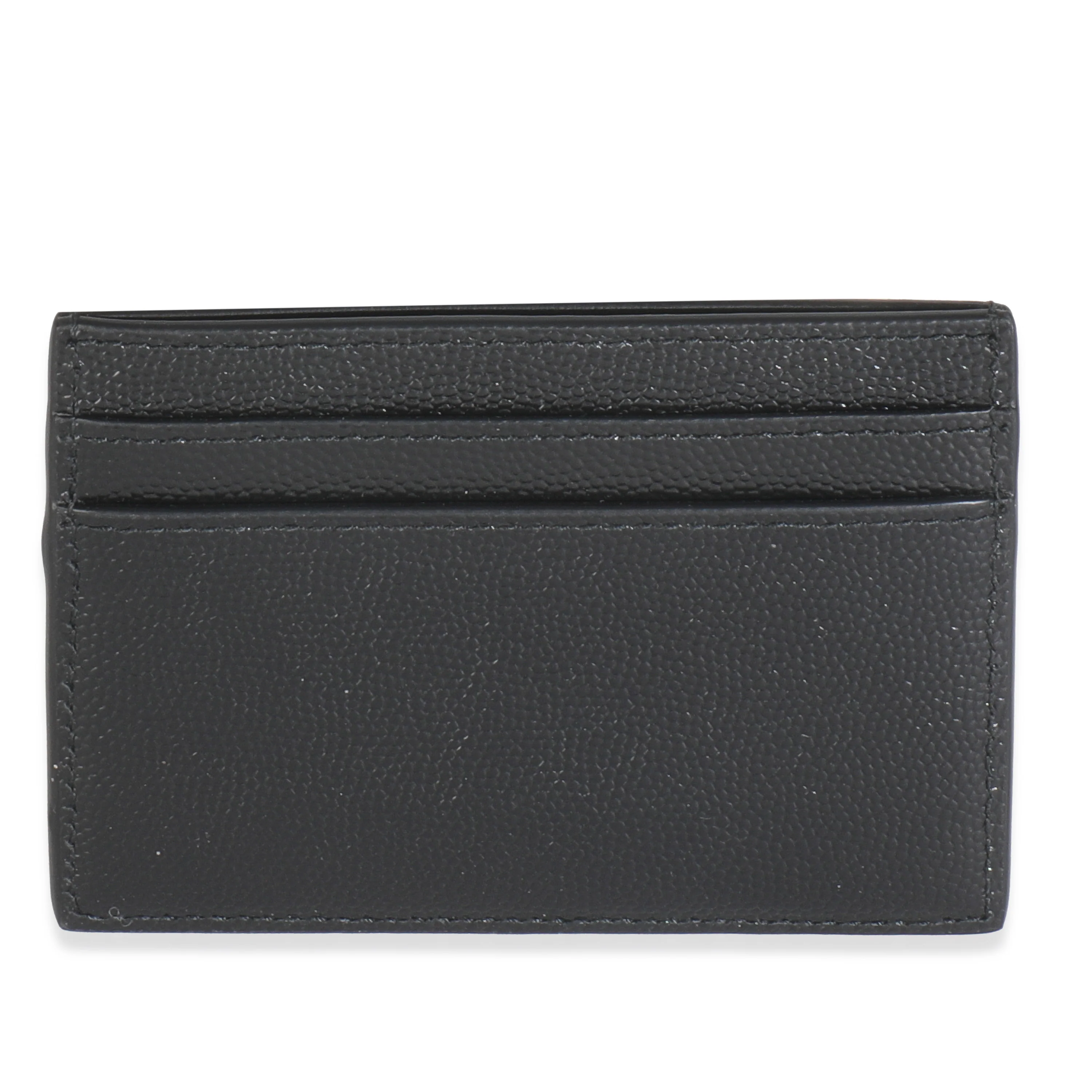 Black Grain De Poudre Credit Card Case - Image 4