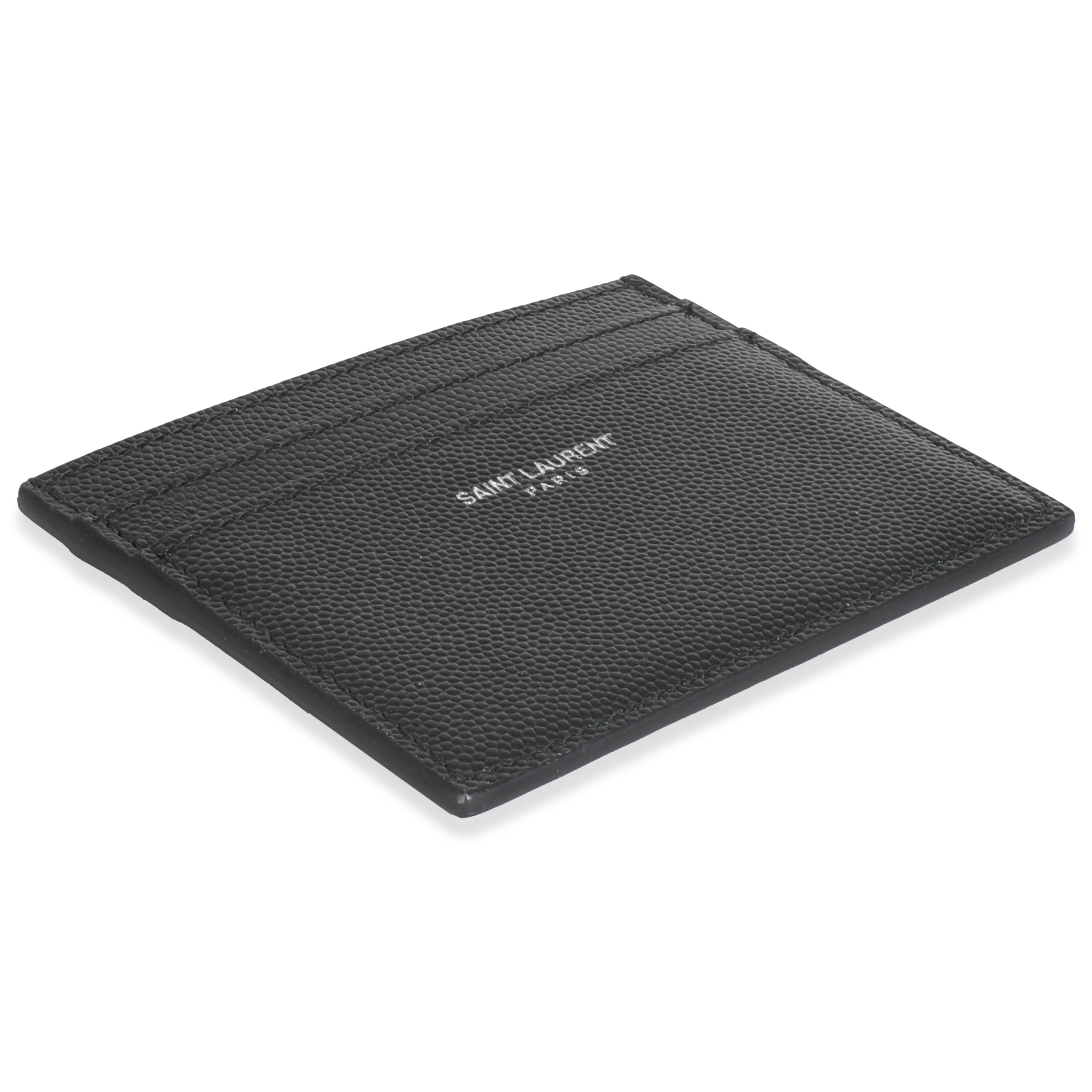 Black Grain De Poudre Credit Card Case - Image 7