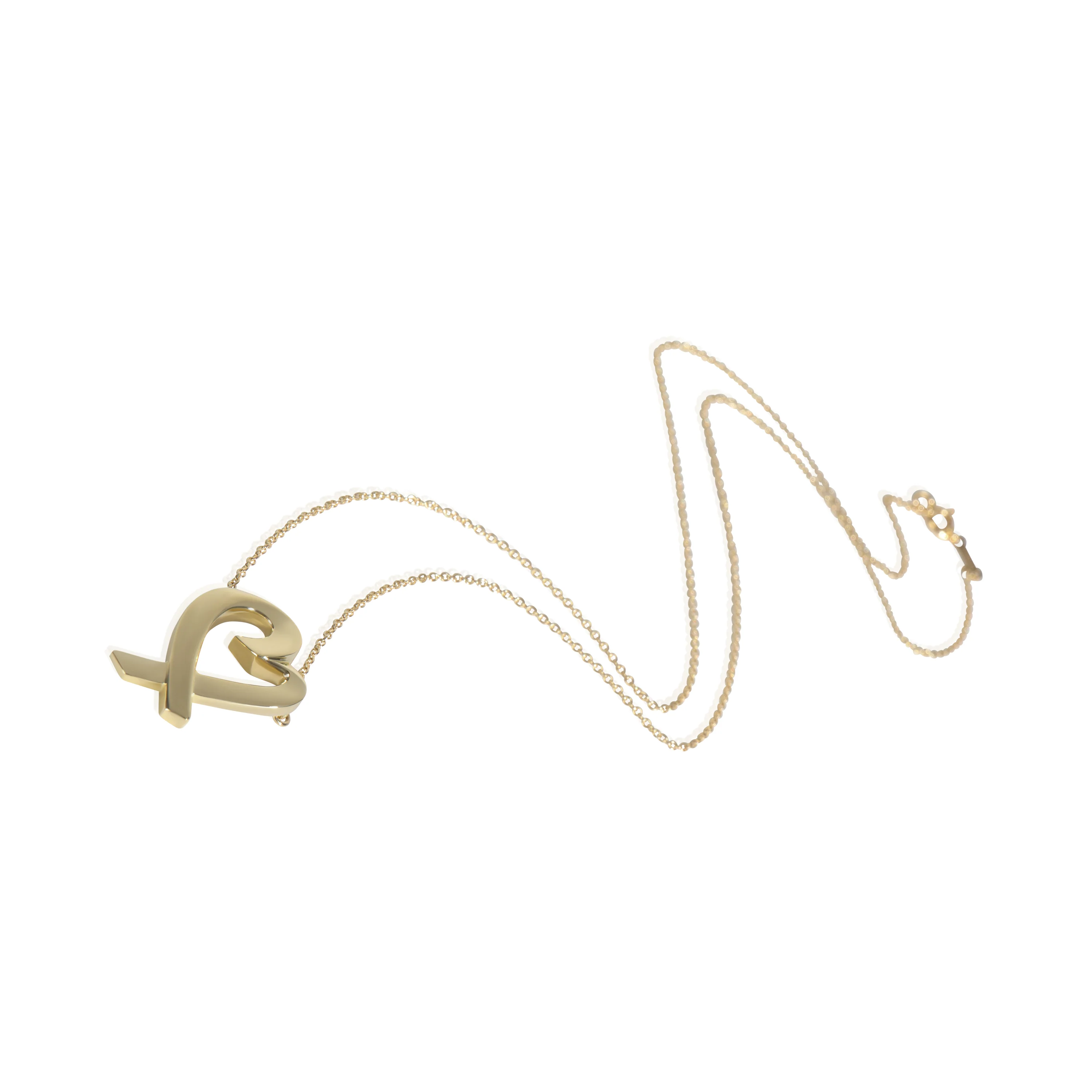 Yellow Gold Vintage Paloma Picasso Loving Heart Pendant - Image 4