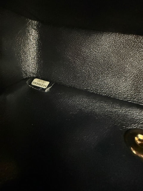 Black Quilted Patent Mini Rectangular Flap Bag - Image 11